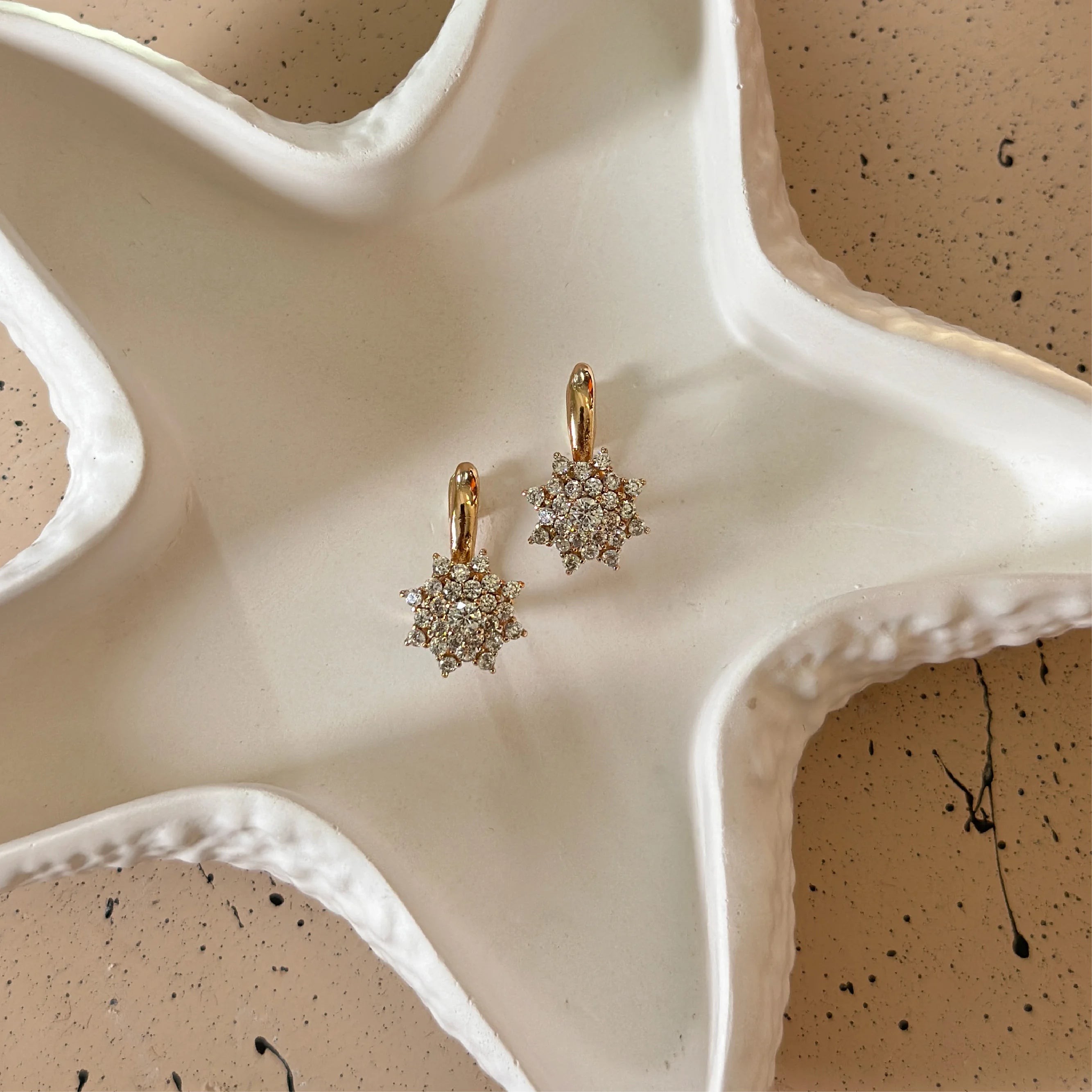 Blossom Radiance Gold-Plated Flower Earrings