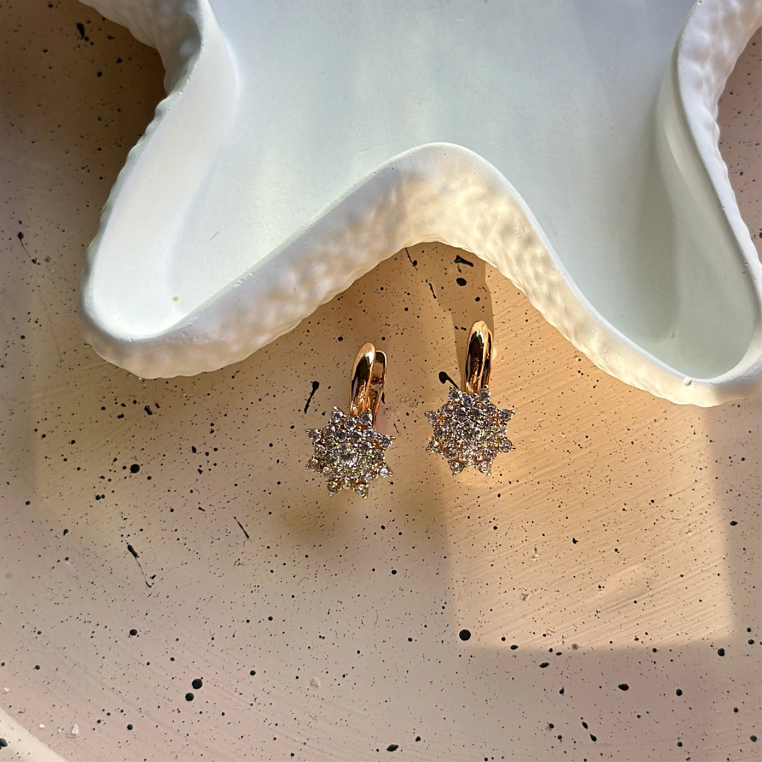 Blossom Radiance Gold-Plated Flower Earrings