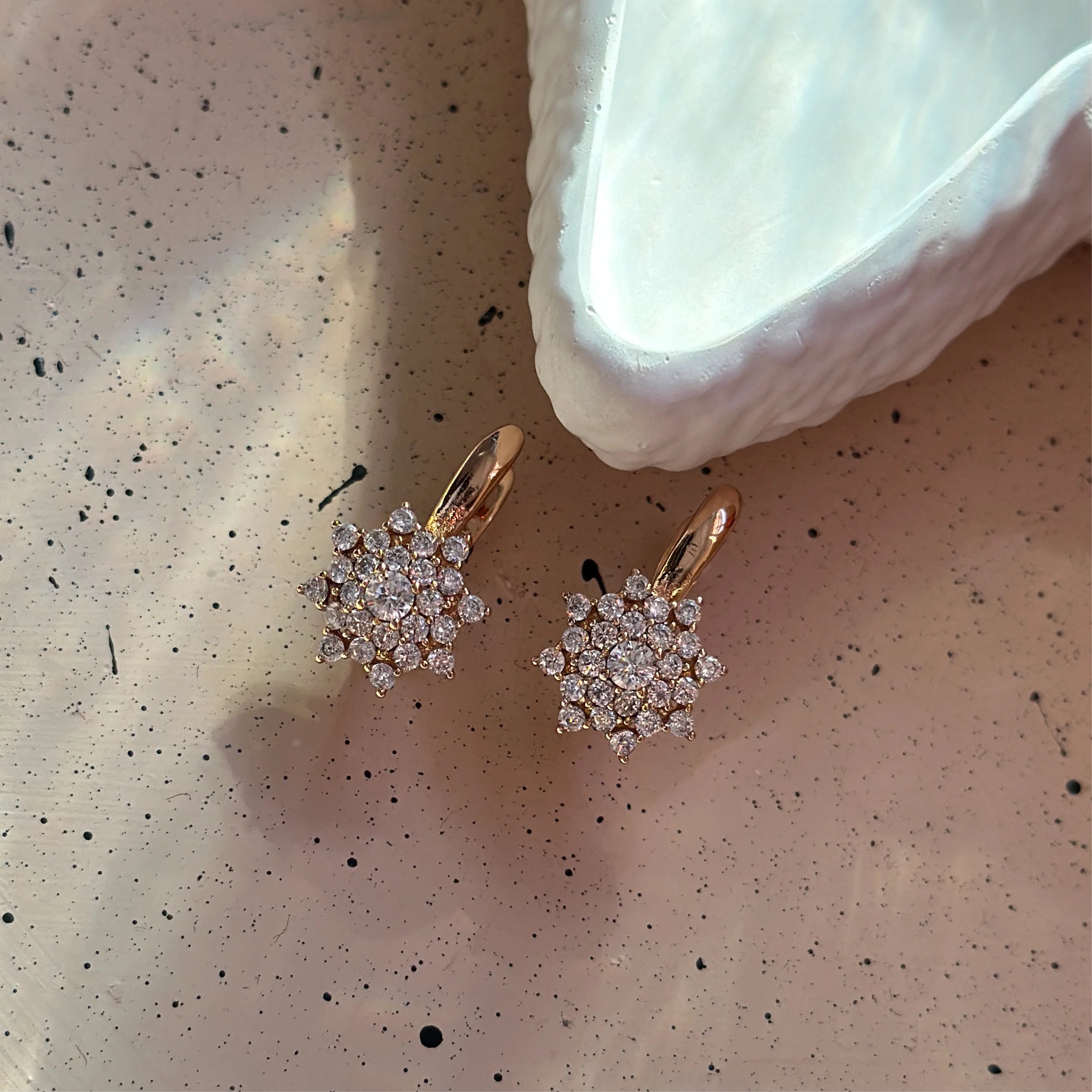 Blossom Radiance Gold-Plated Flower Earrings