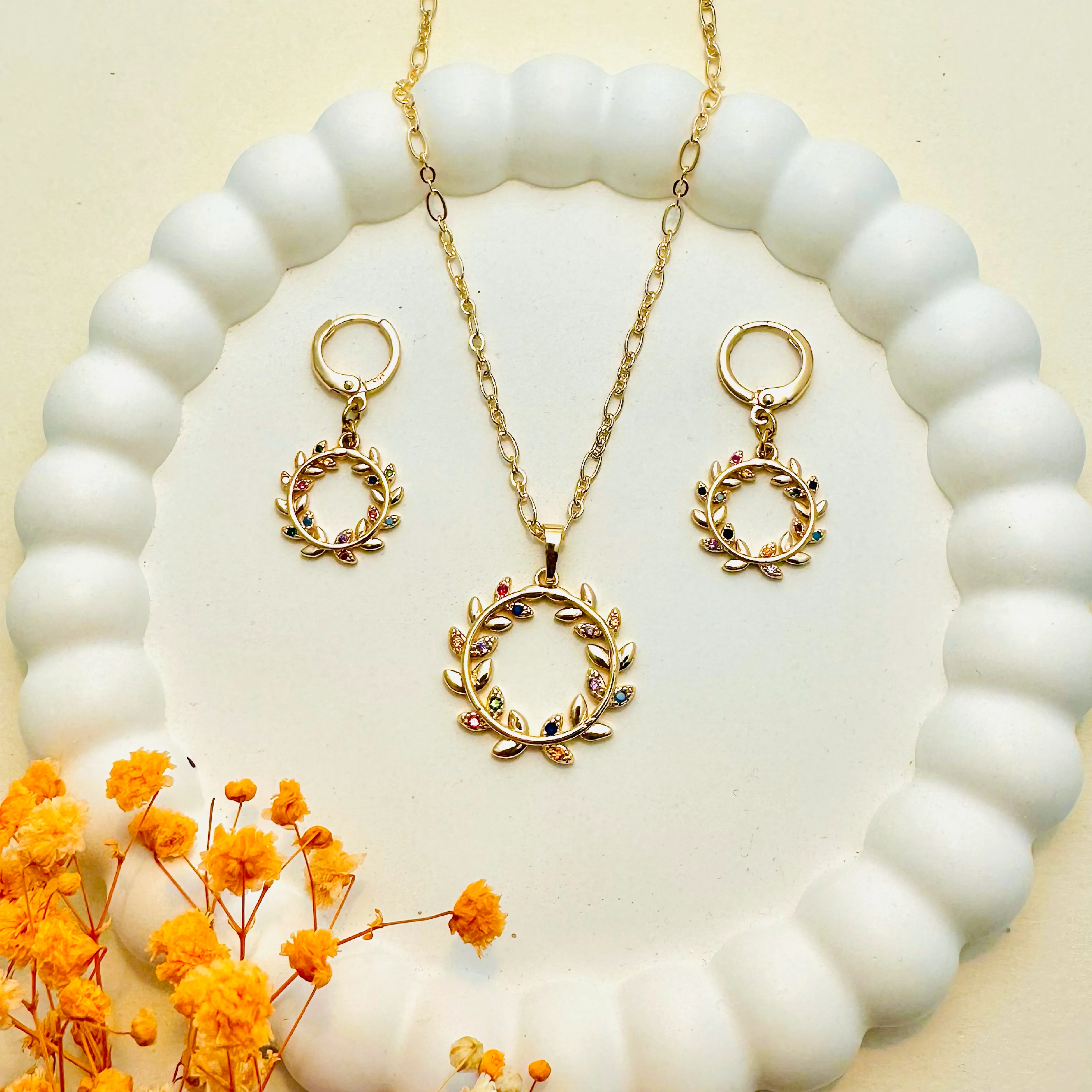 Ethereal Dreamcatcher Micro-Stone Locket Set