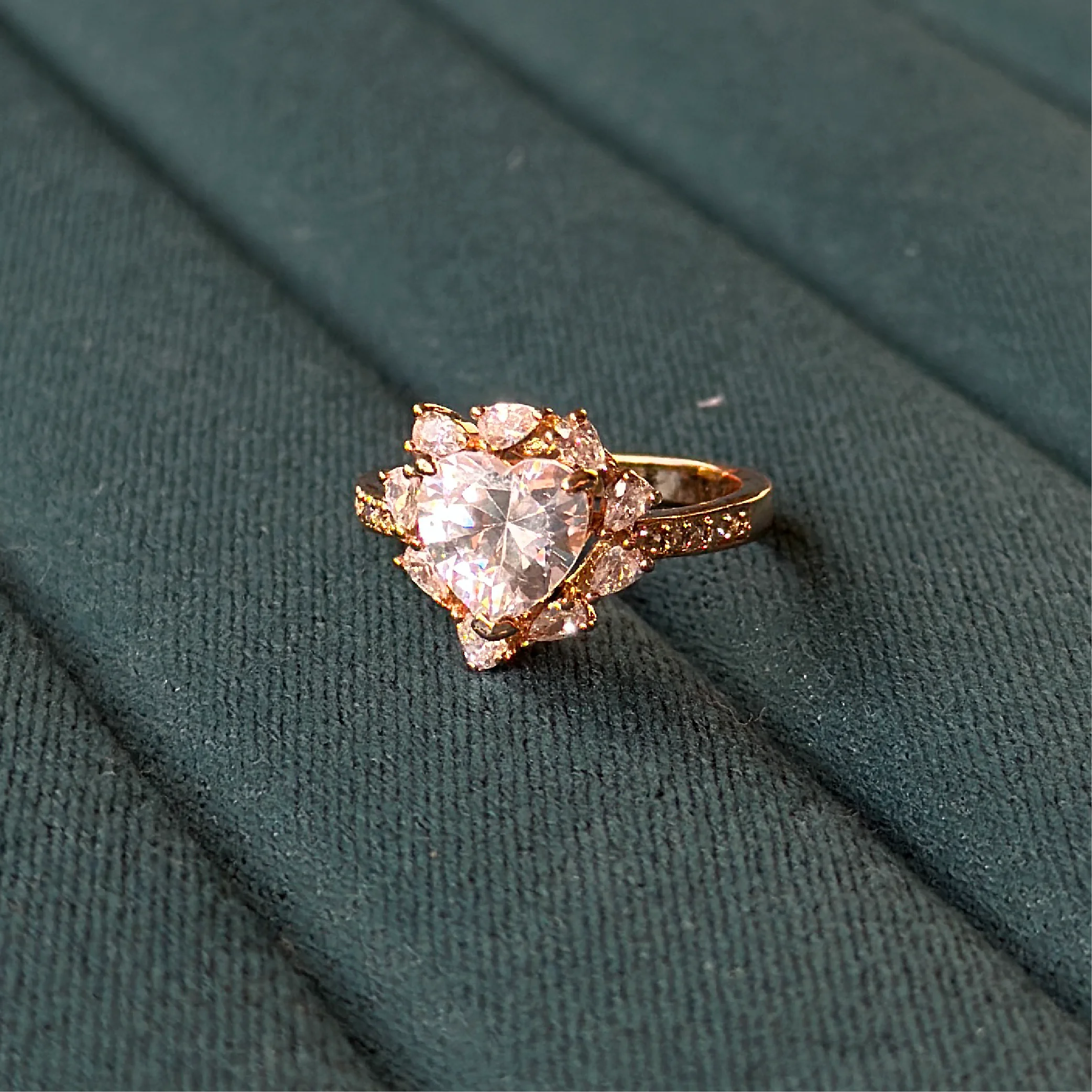 Eternal Heart Crystal Halo Ring