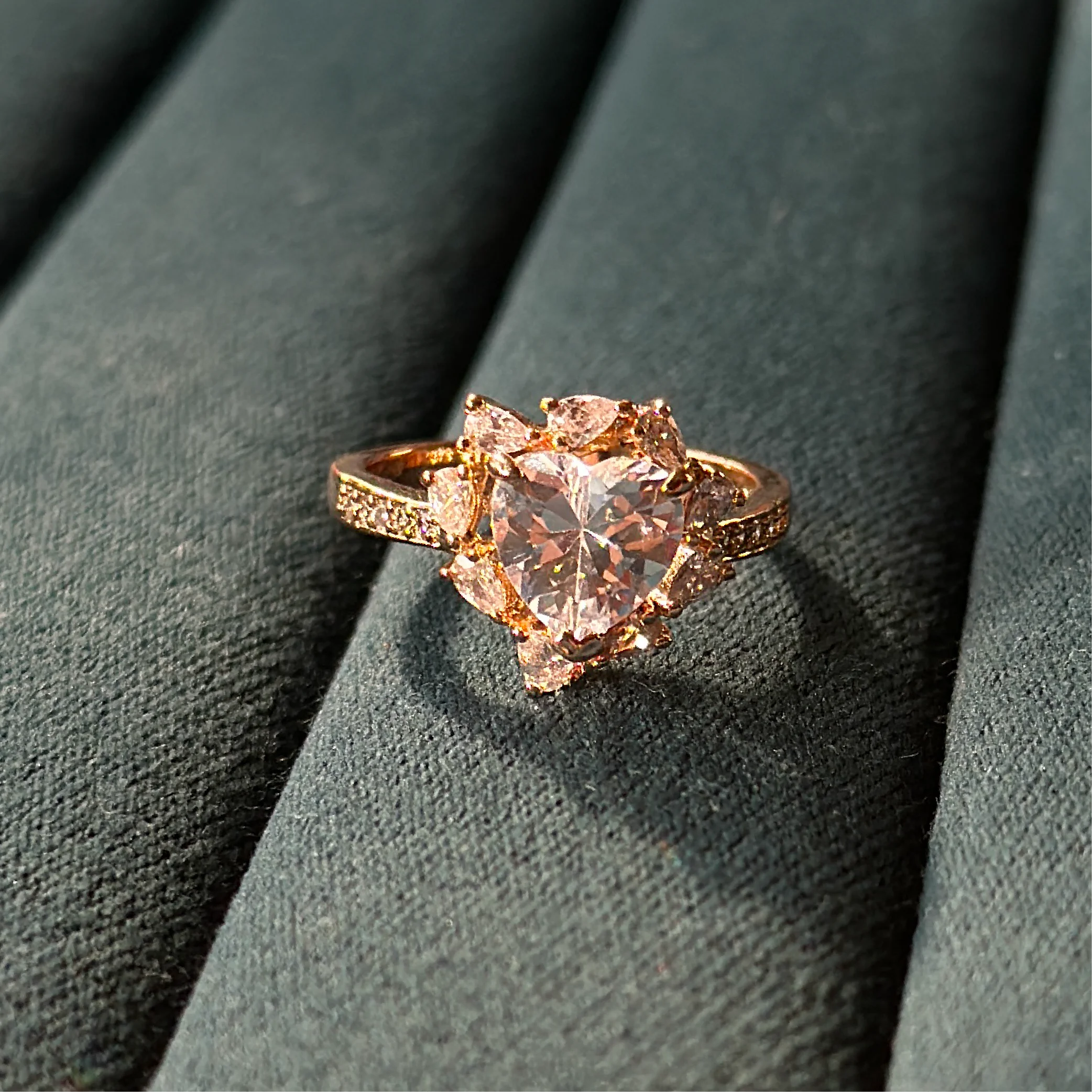 Eternal Heart Crystal Halo Ring