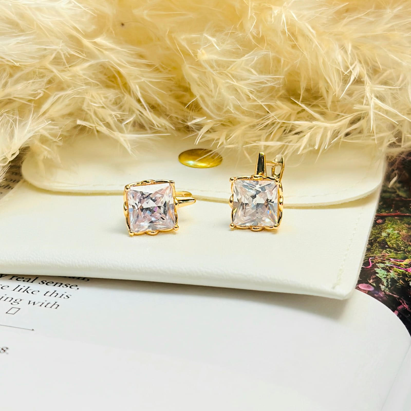 Elegant Bold Crystal Studs