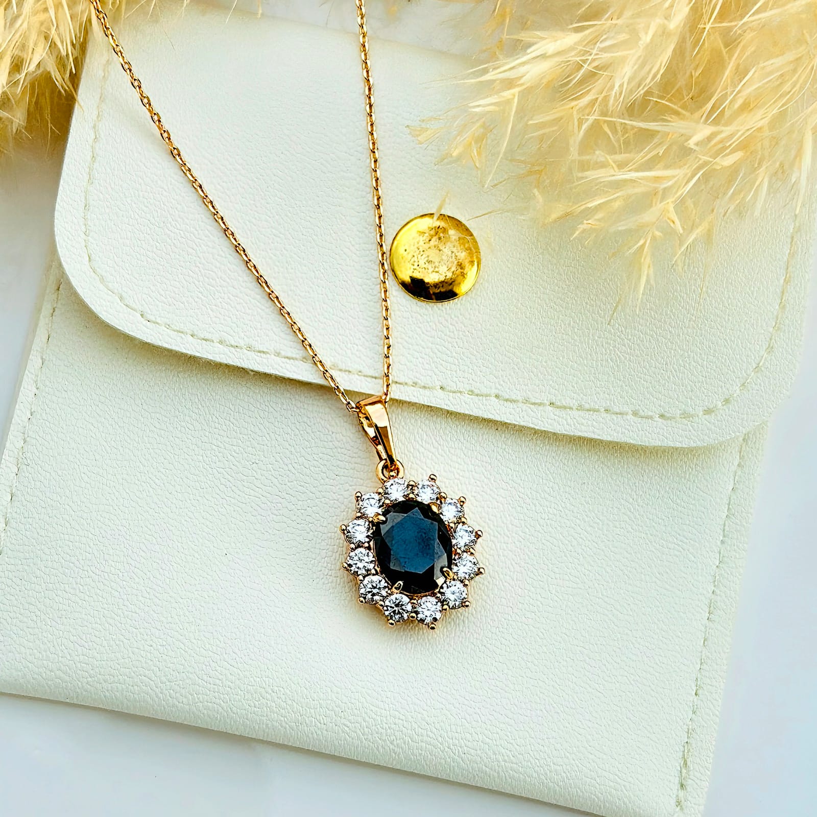 Midnight Glamour Solitaire Pendant