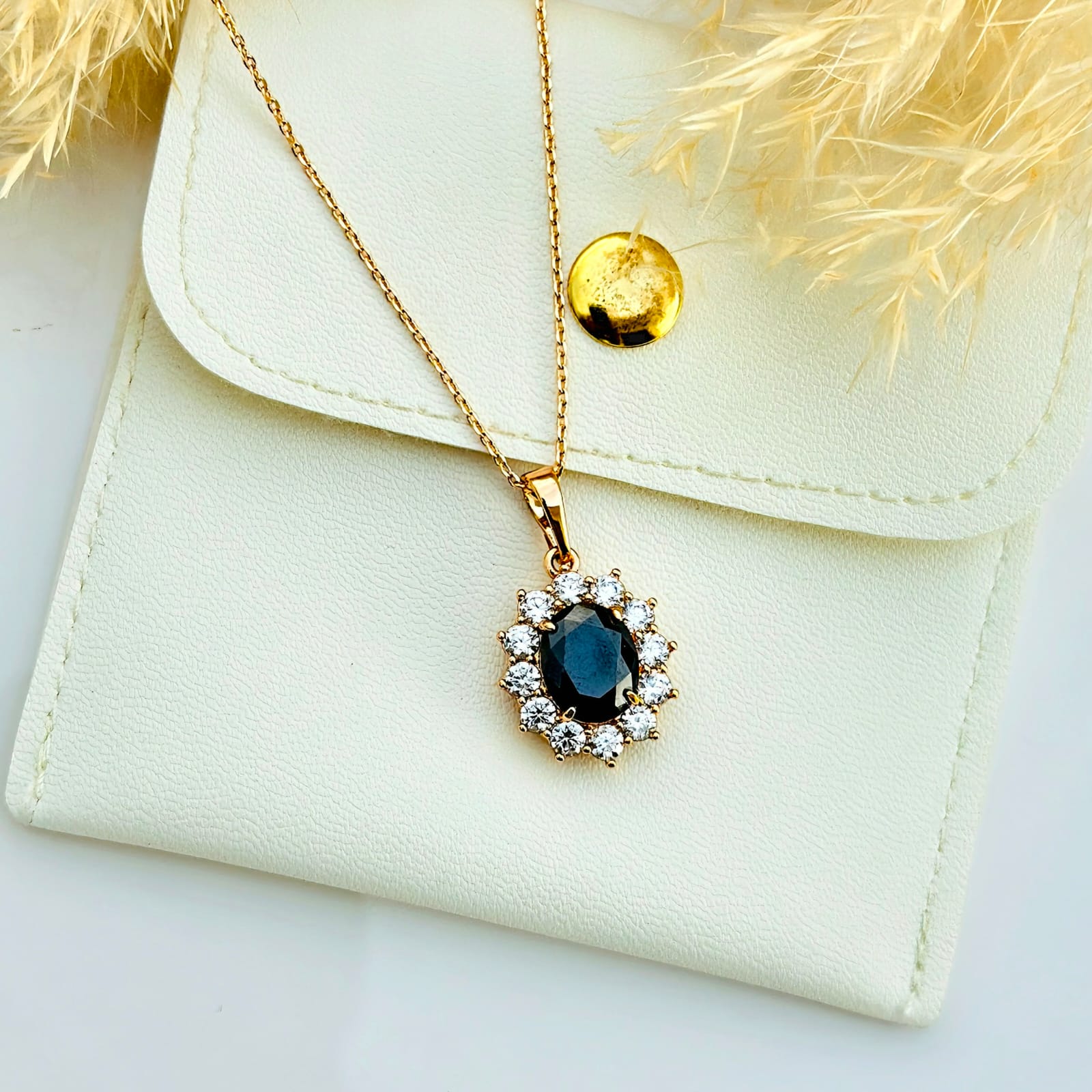 Midnight Glamour Solitaire Pendant