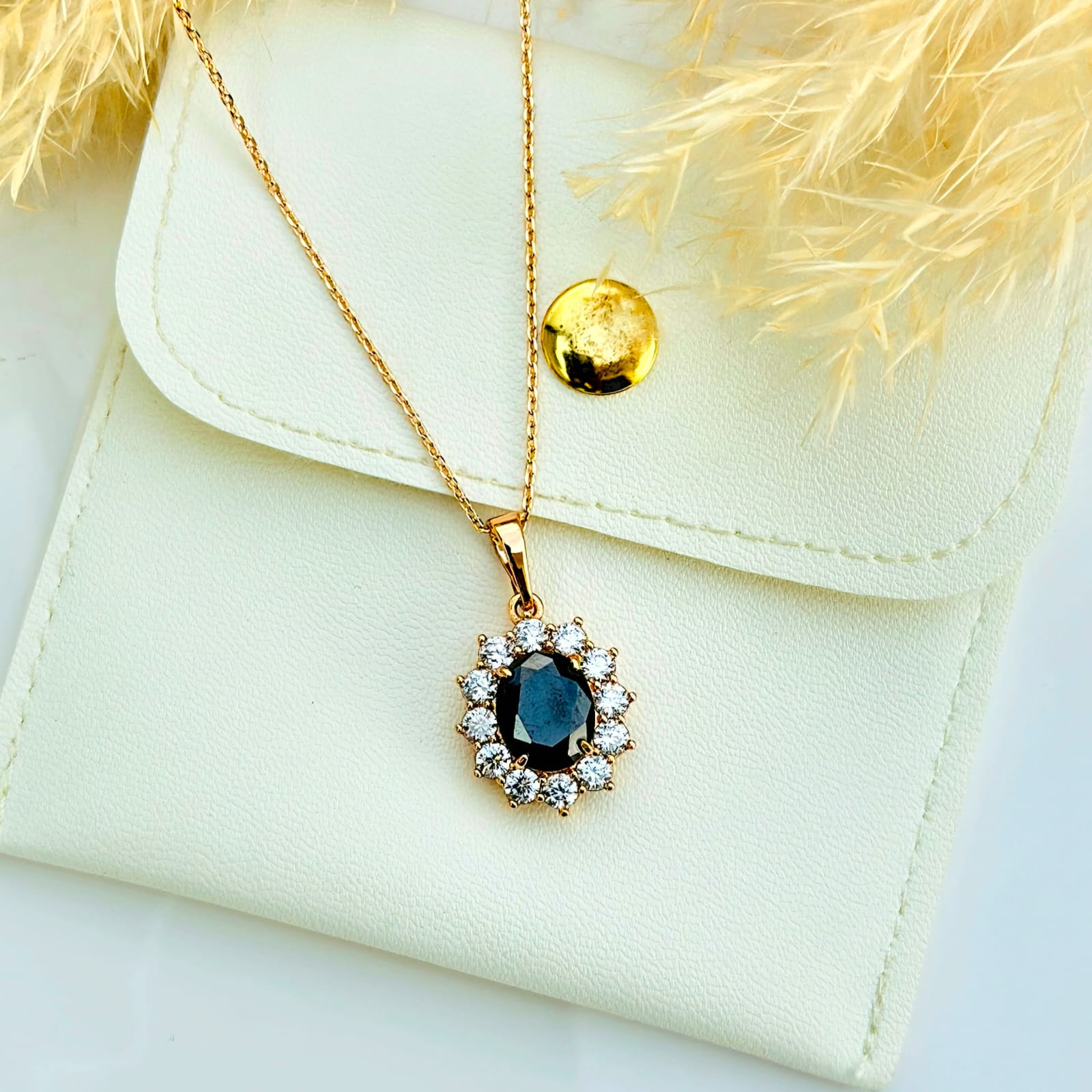 Midnight Glamour Solitaire Pendant