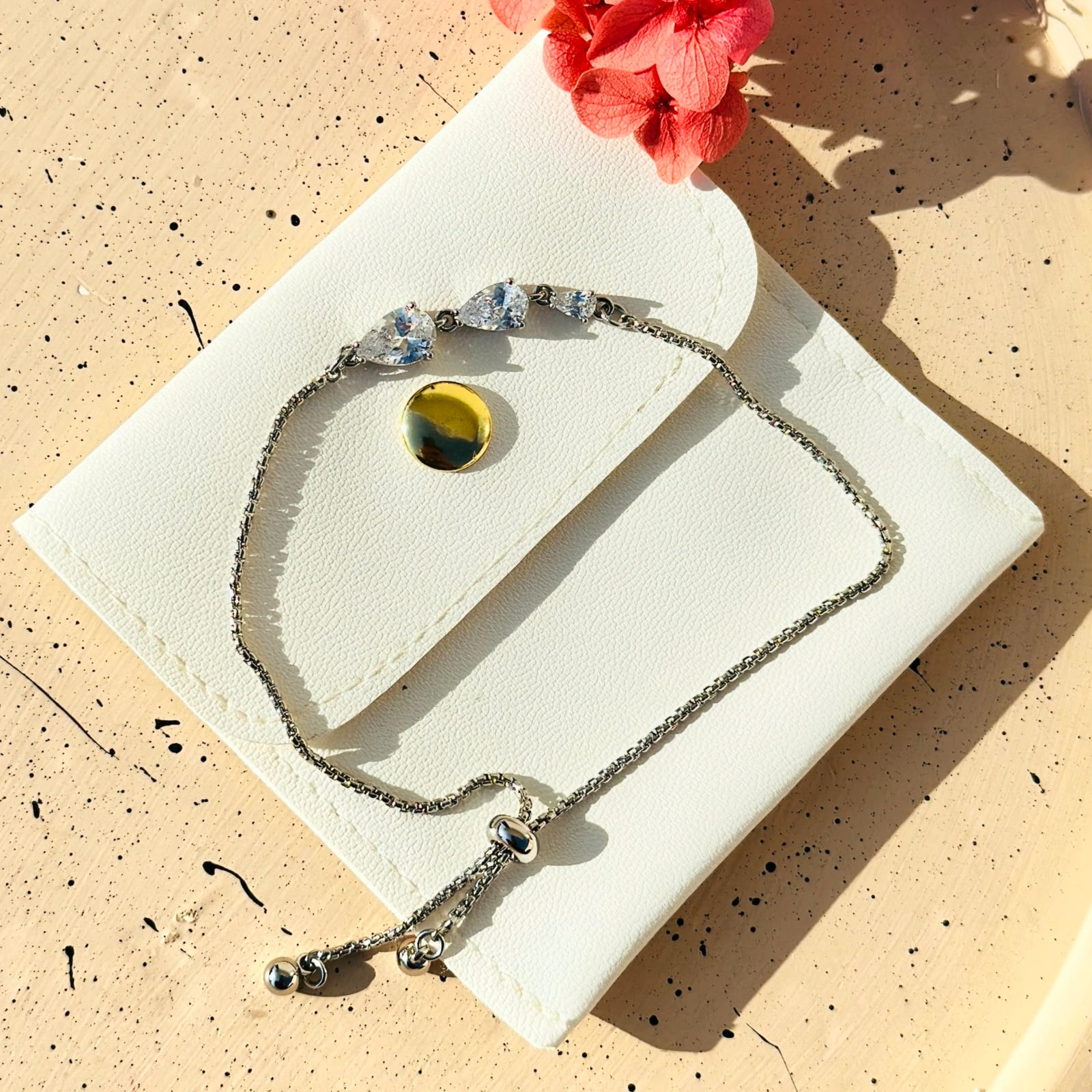 Minimalist Crystal Drop Bracelet