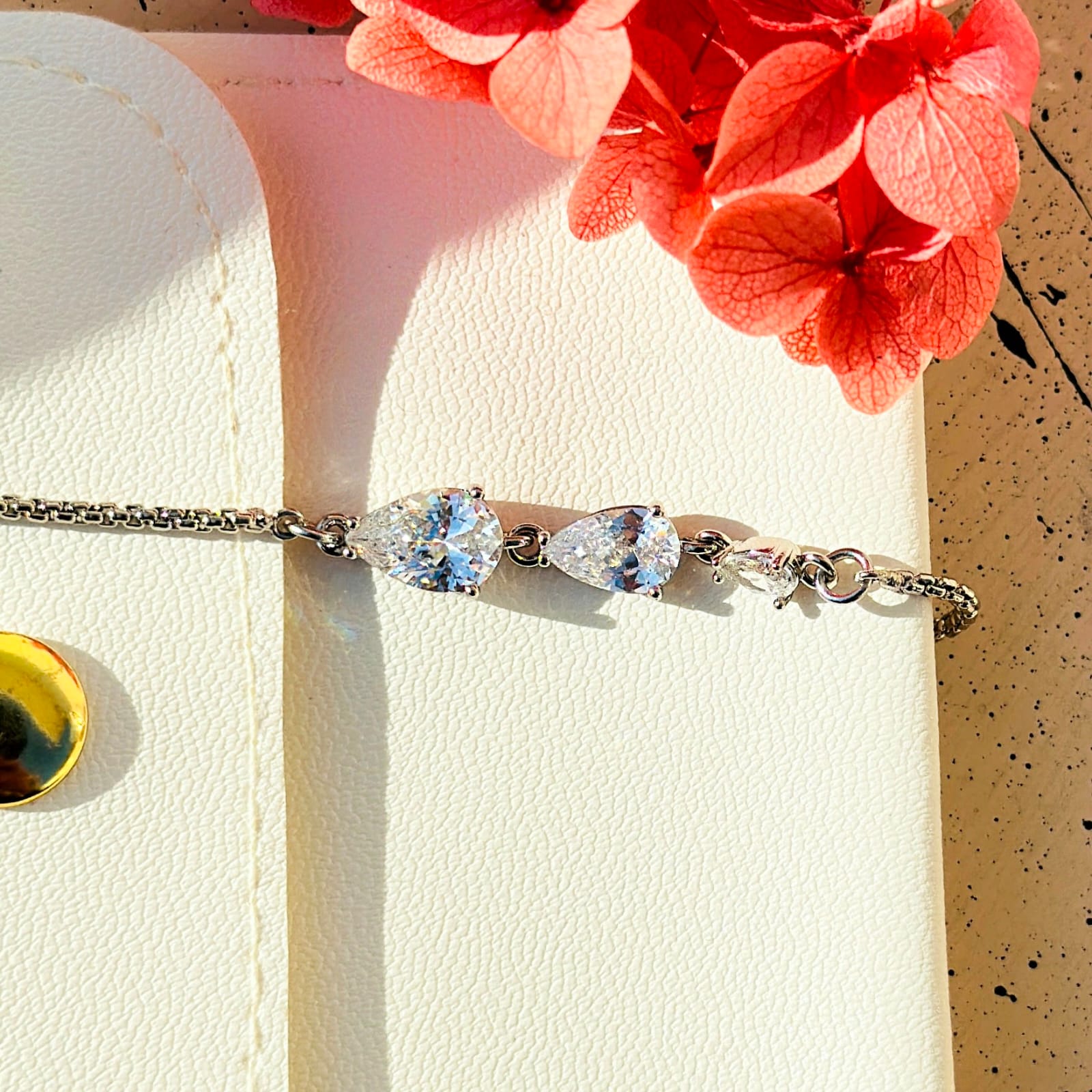 Minimalist Crystal Drop Bracelet