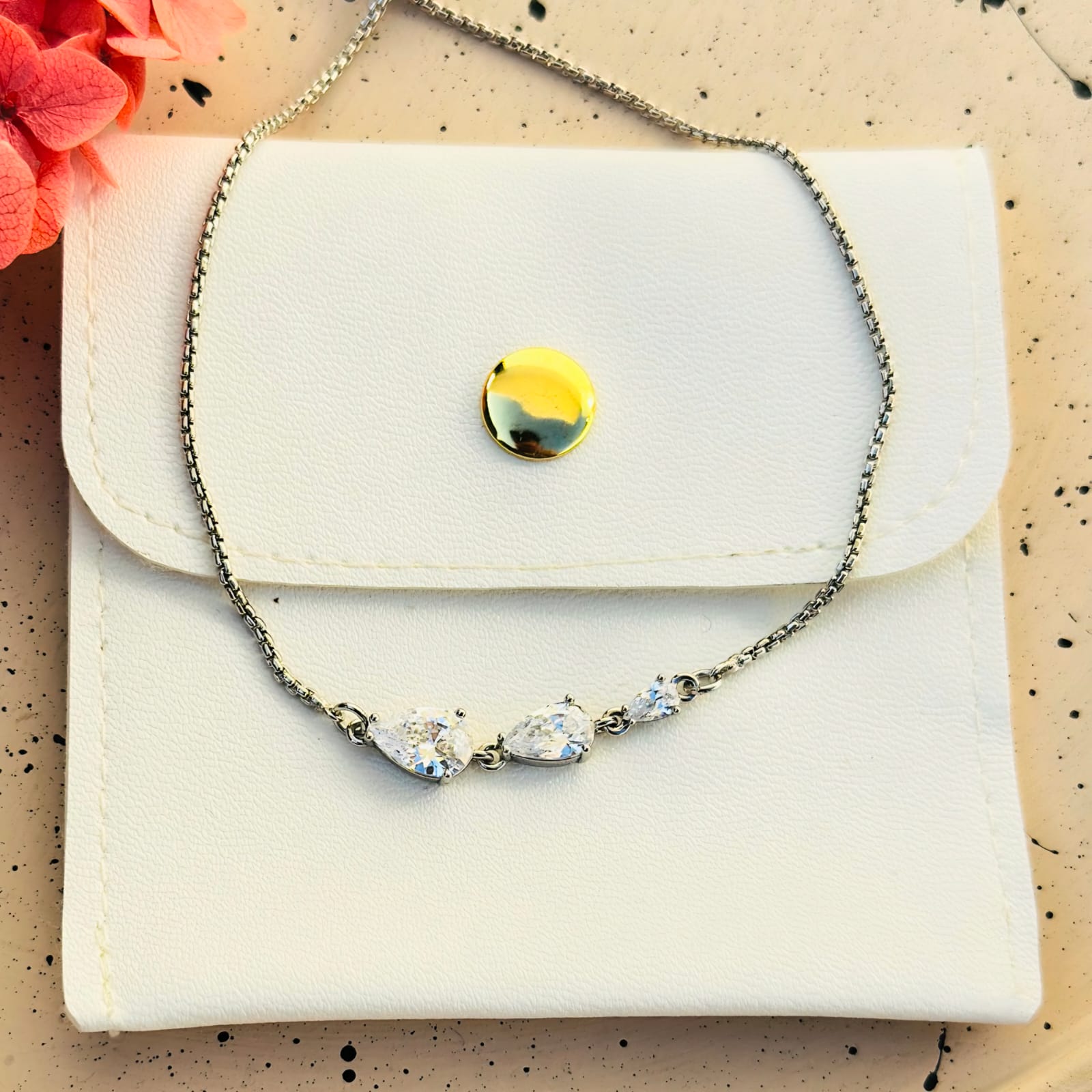 Minimalist Crystal Drop Bracelet