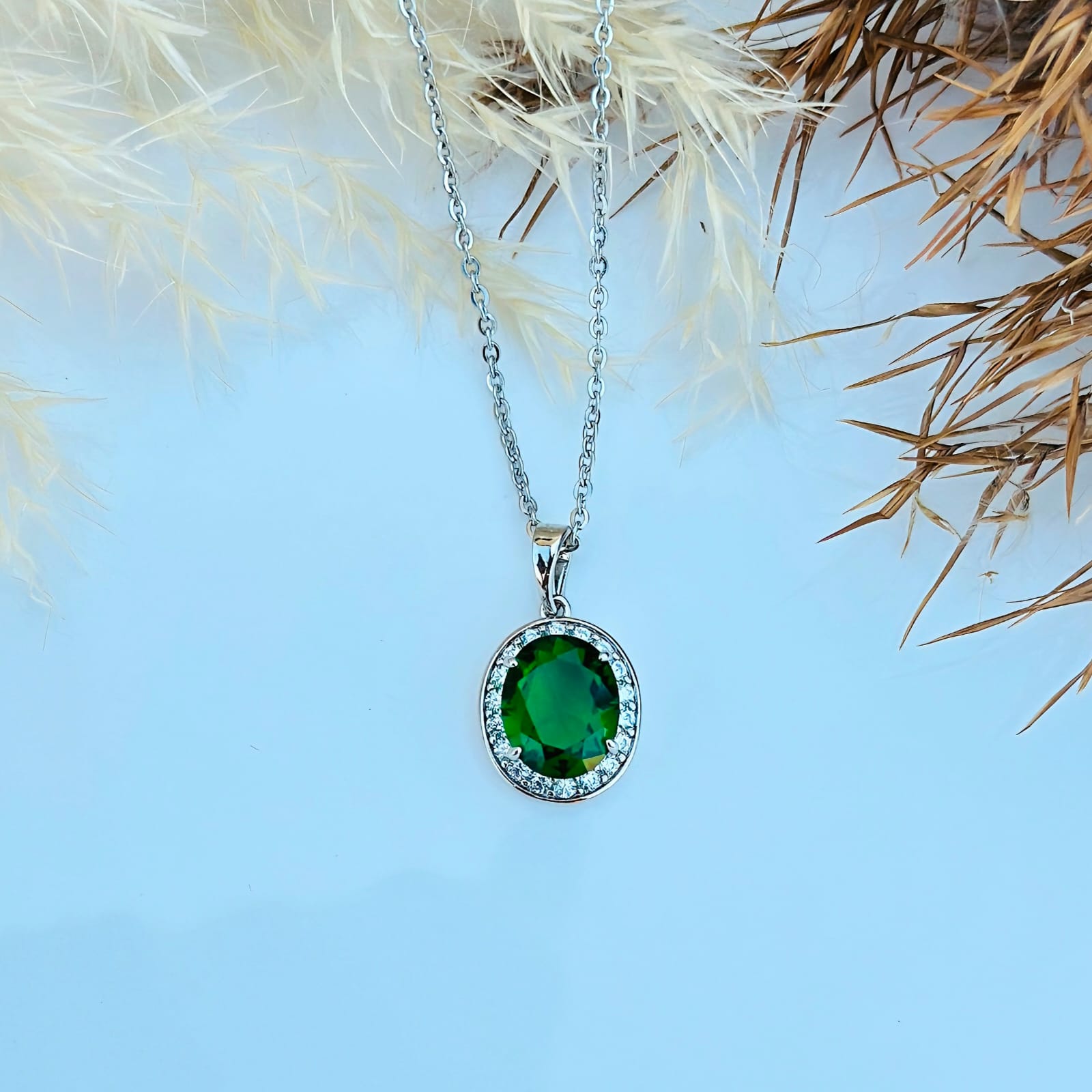Minimalist Oval-Cut Gemstone Pendant
