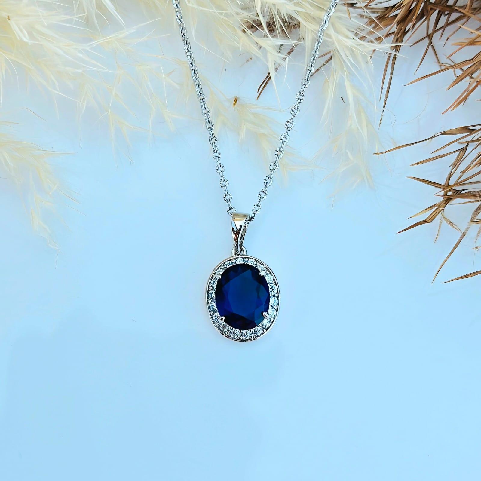Minimalist Oval-Cut Gemstone Pendant