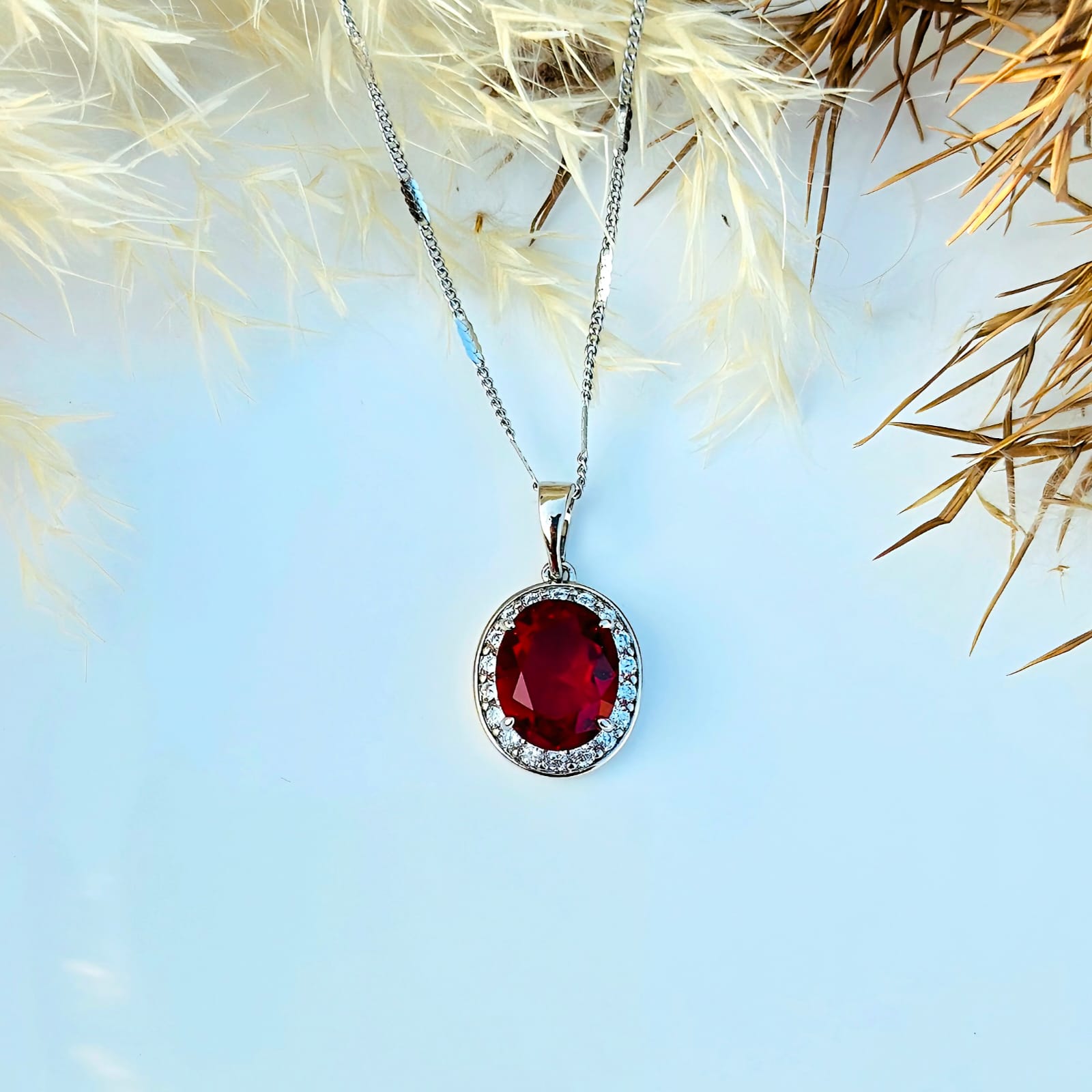 Minimalist Oval-Cut Gemstone Pendant