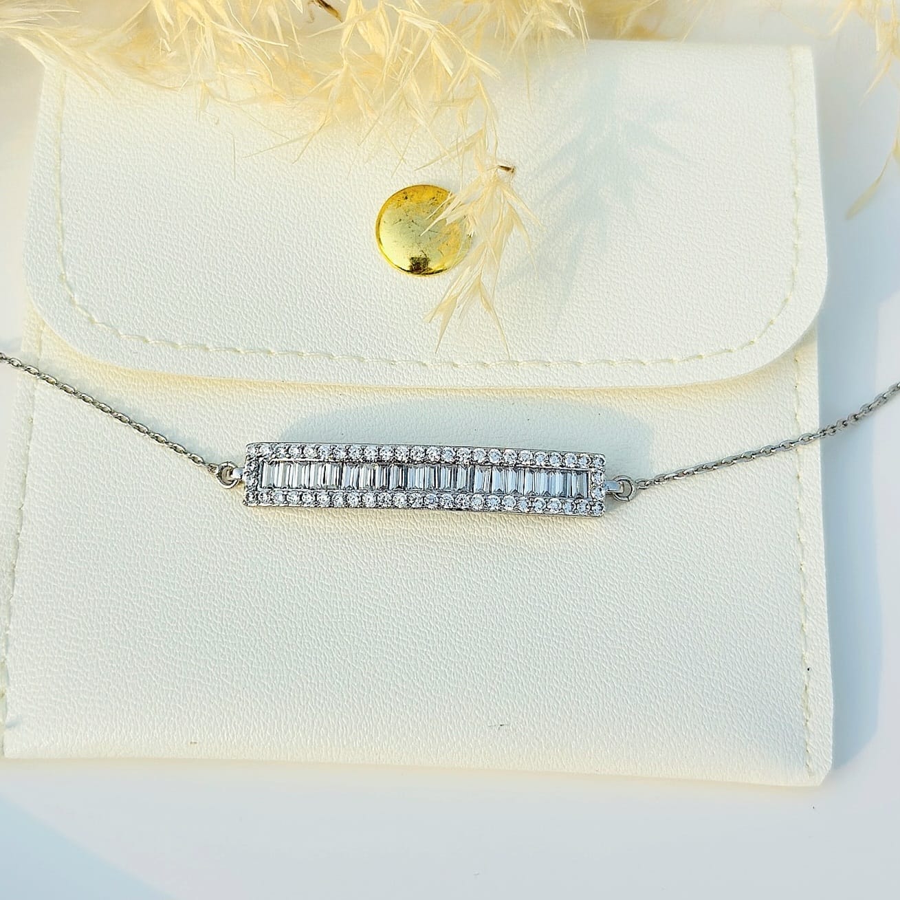 Modern Crystal Bar Bracelet
