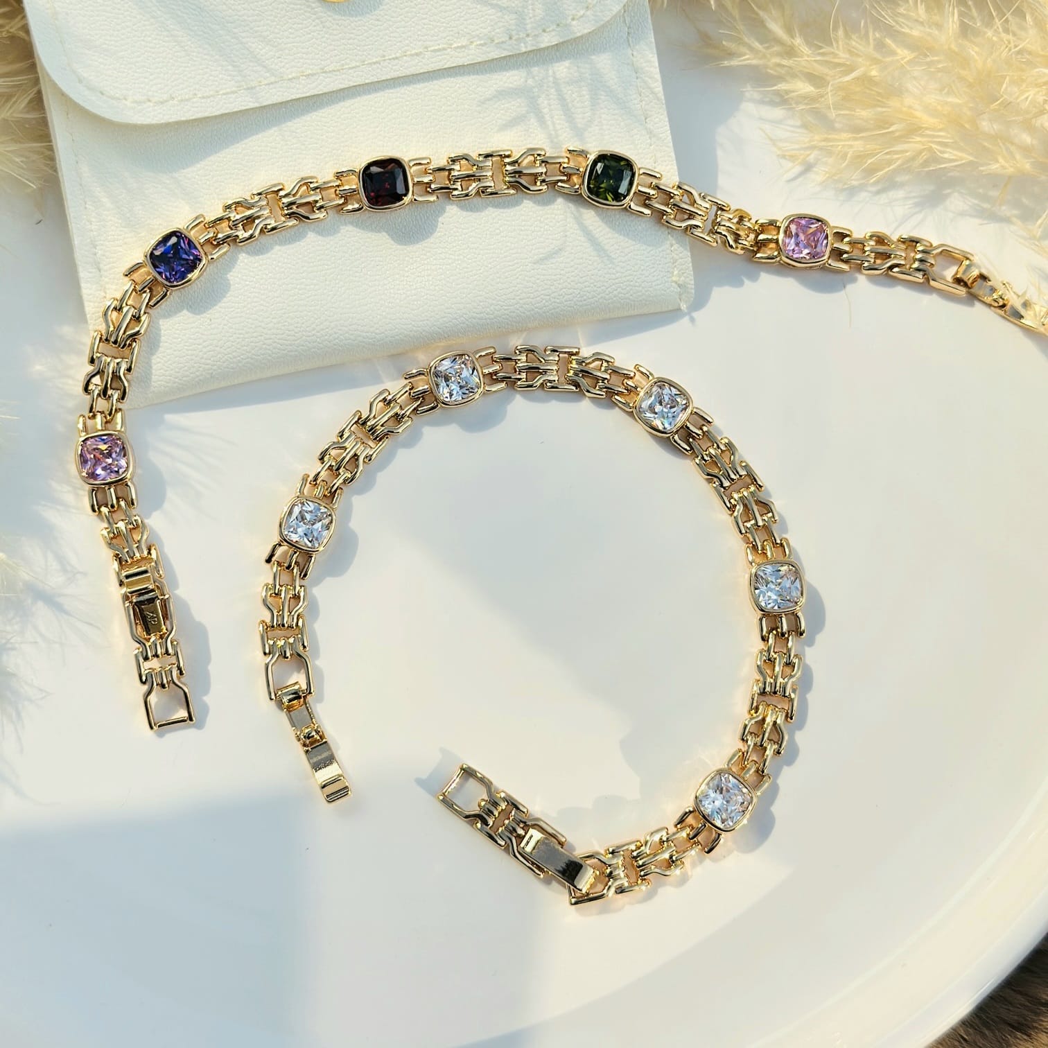 Radiant Cushion-Link Bracelet