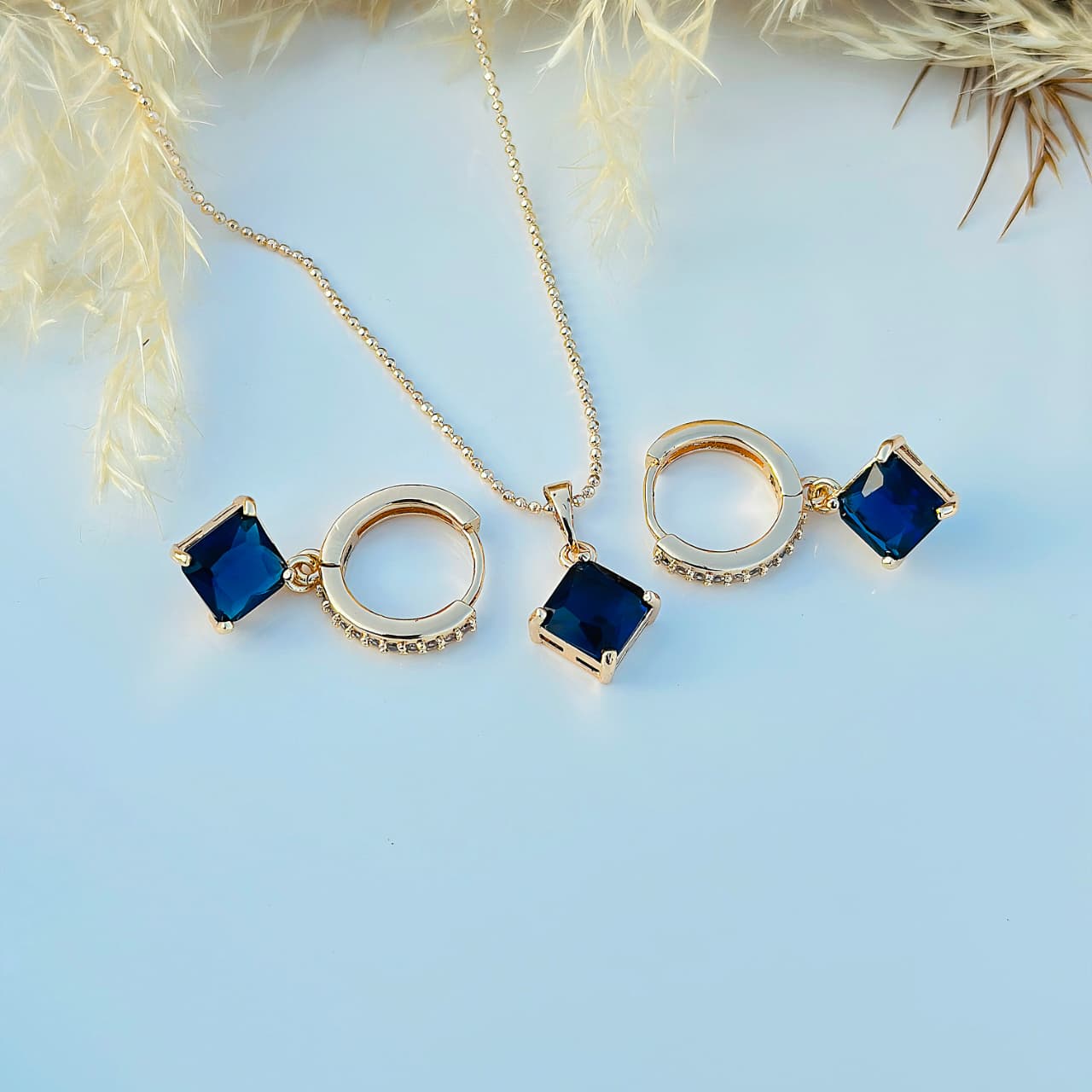 Sapphire Prism Jewelry Set
