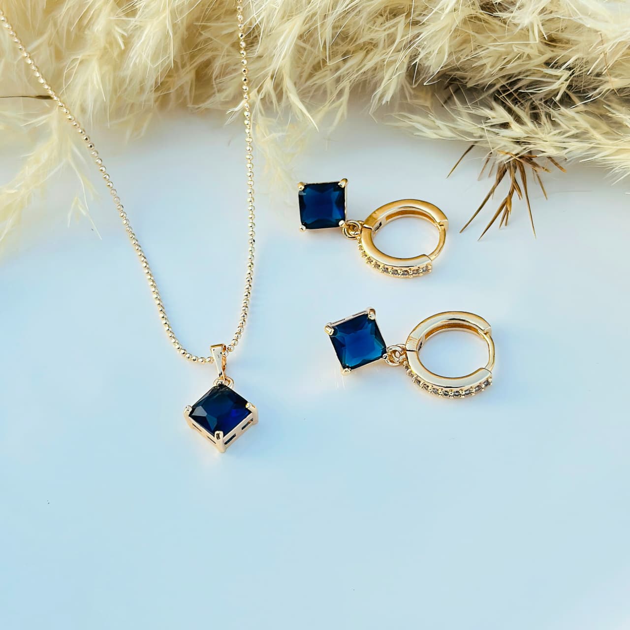 Sapphire Prism Jewelry Set