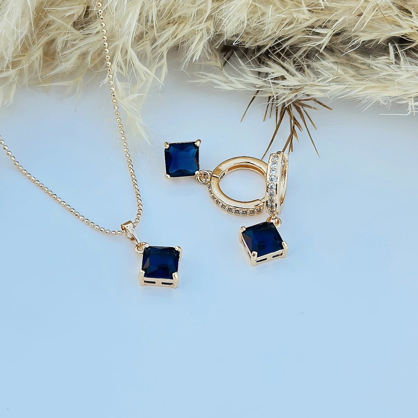 Sapphire Prism Jewelry Set