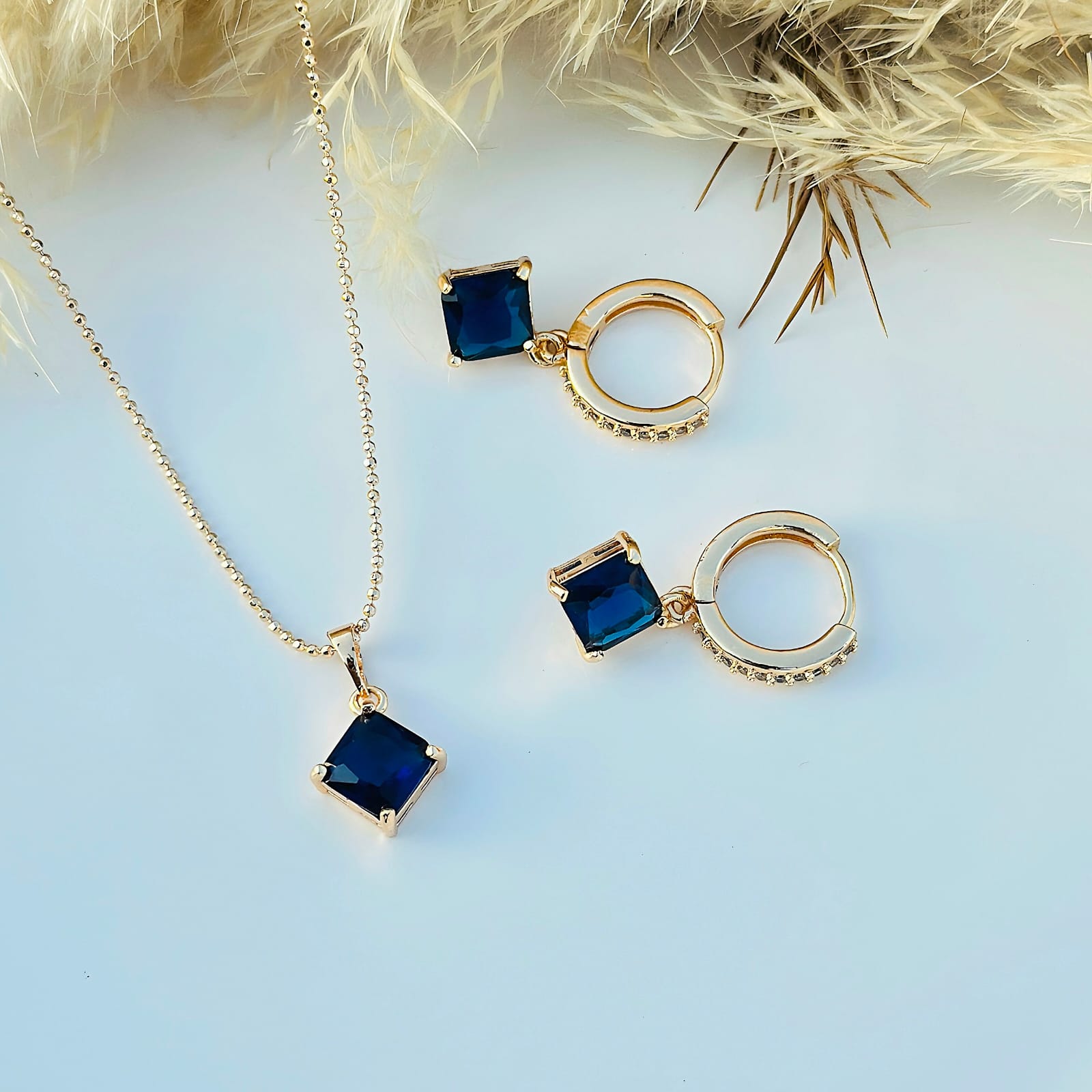 Sapphire Prism Jewelry Set