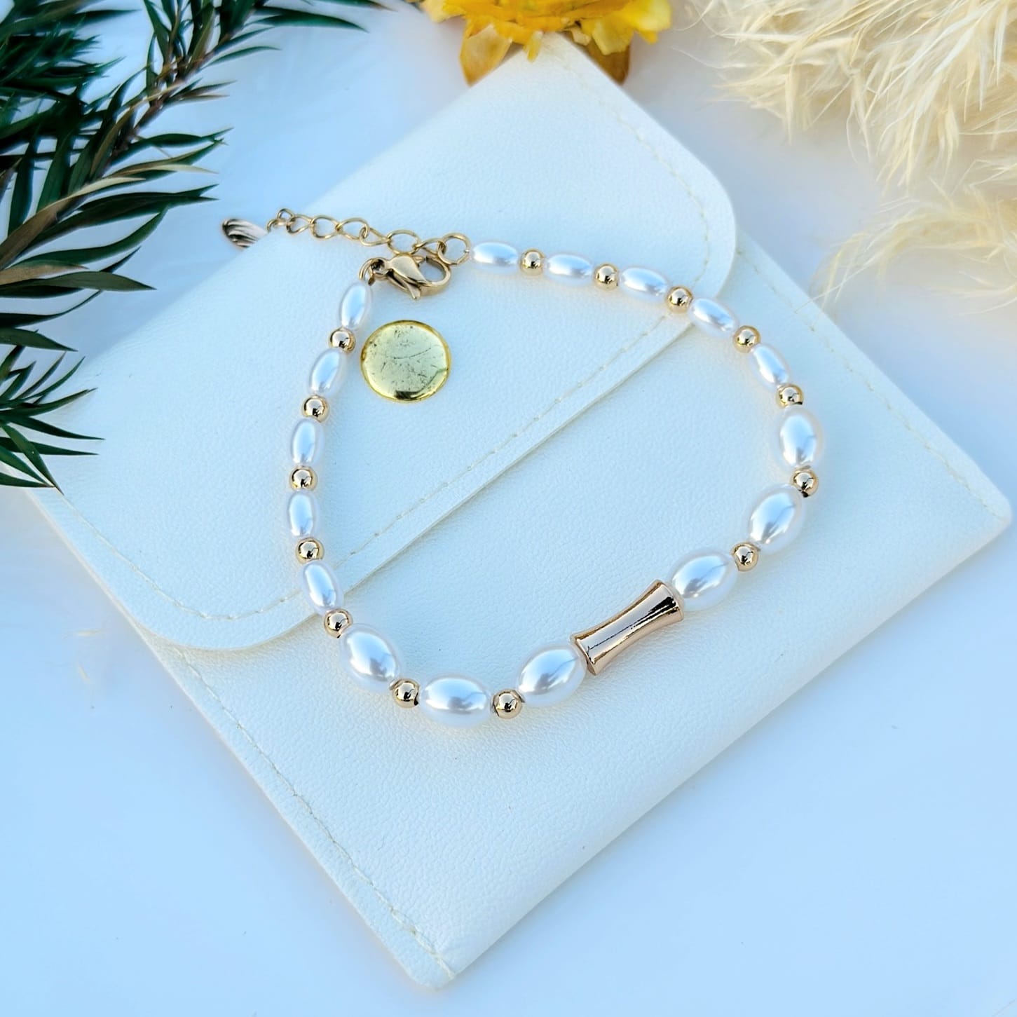 The Baroque Pearl & Gold Bead Bracelet
