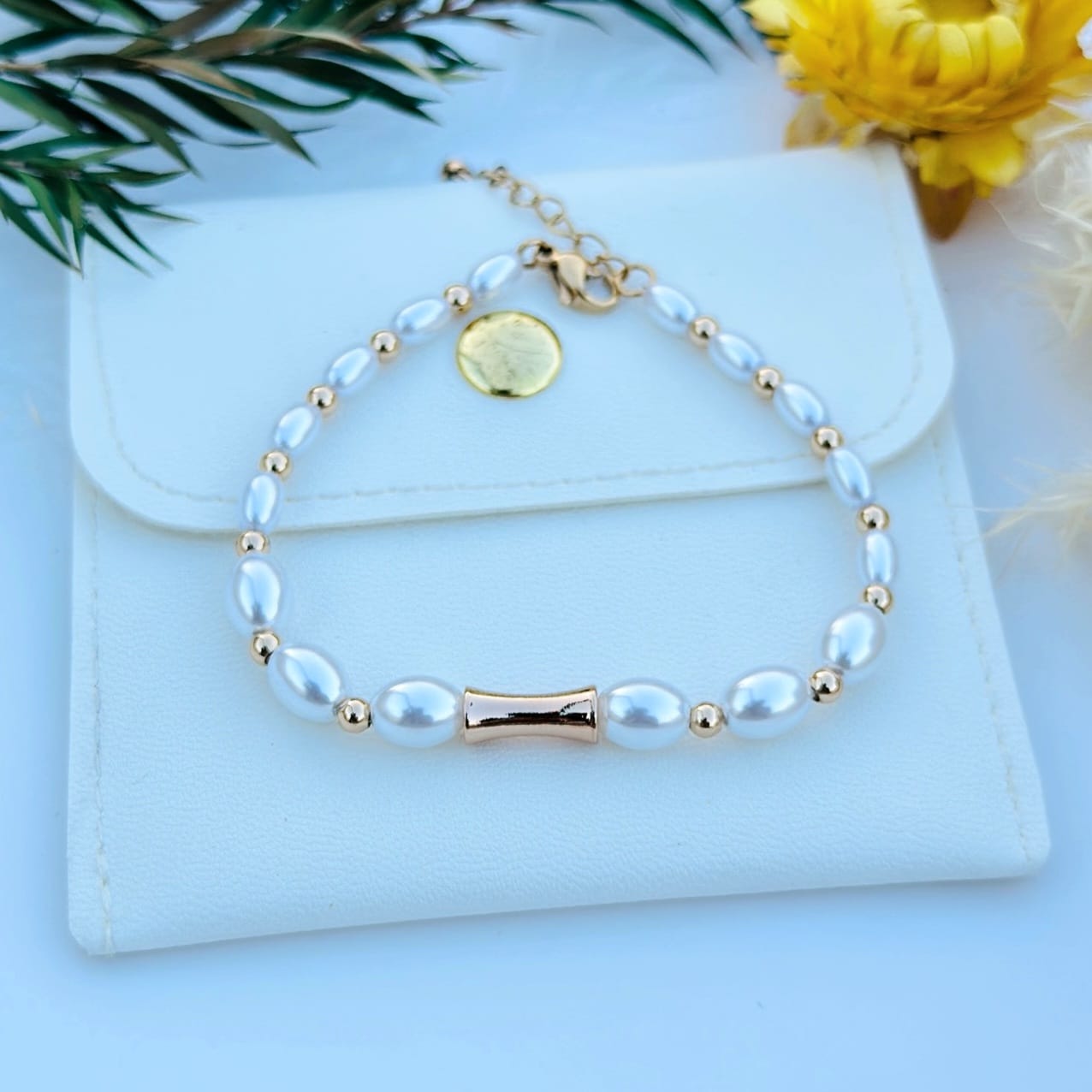 The Baroque Pearl & Gold Bead Bracelet