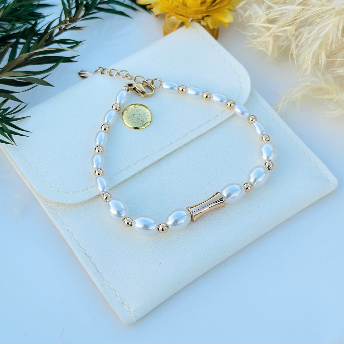 The Baroque Pearl & Gold Bead Bracelet