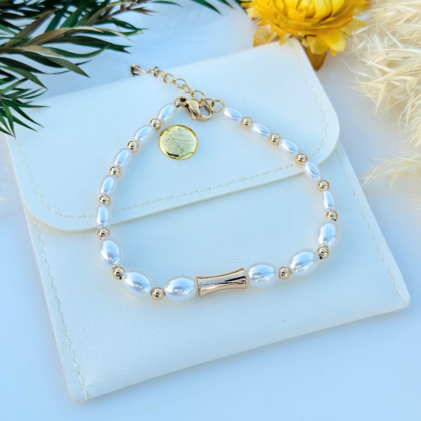 The Baroque Pearl & Gold Bead Bracelet