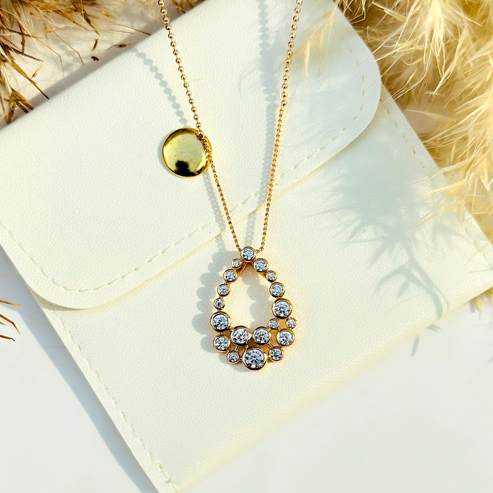 The Beaded Crystal Teardrop Pendant