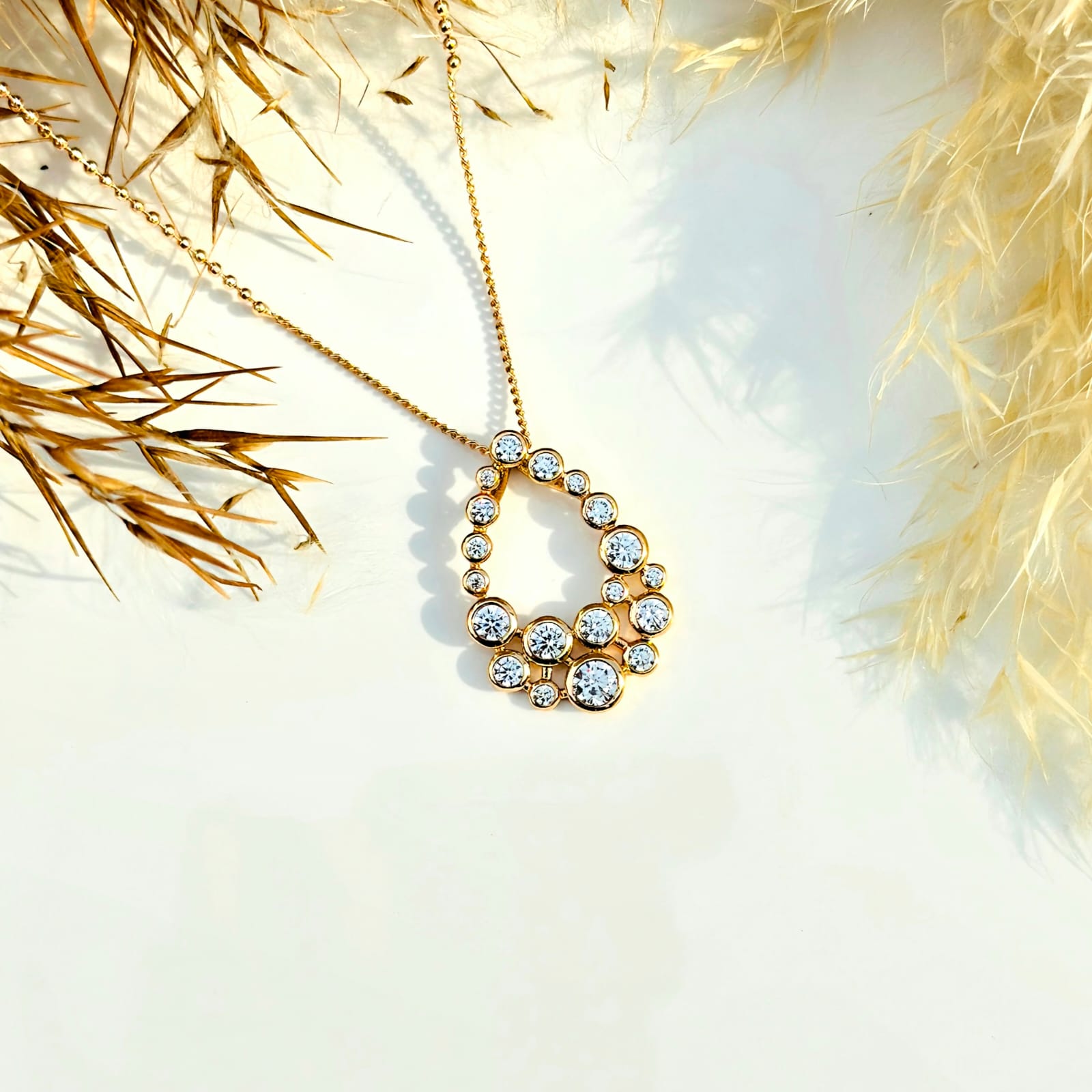 The Beaded Crystal Teardrop Pendant