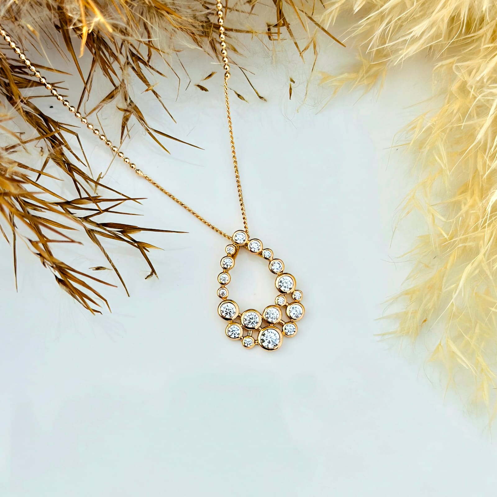 The Beaded Crystal Teardrop Pendant