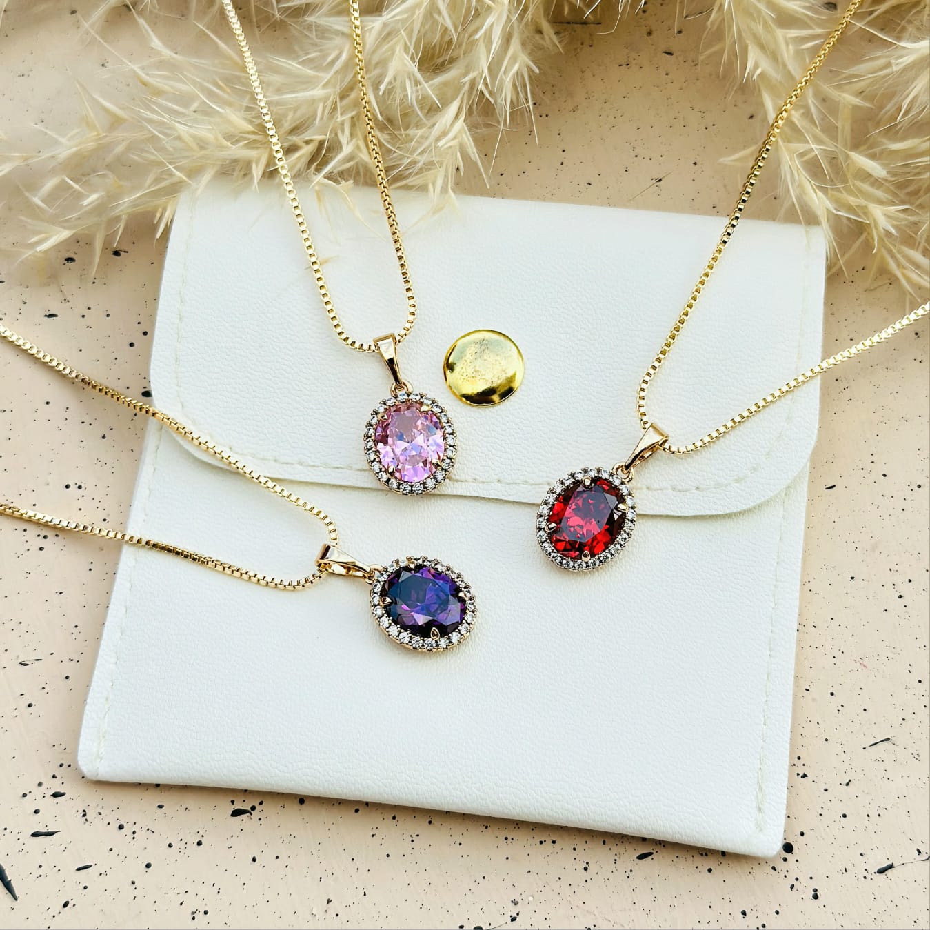 The Crystal Halo Gemstone Pendant