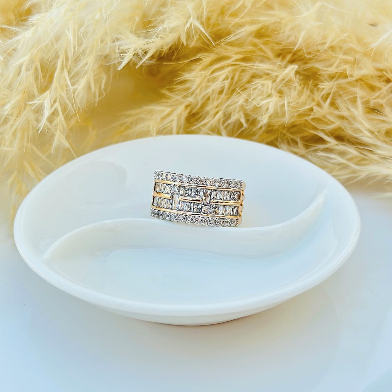 The Grand Baguette Pave Statement Band