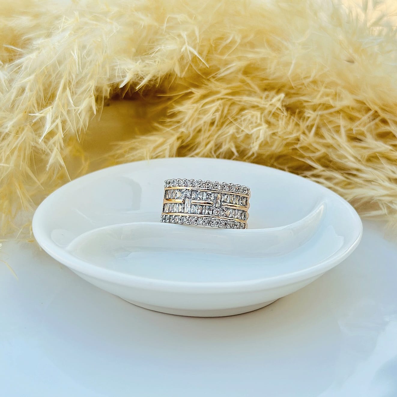 The Grand Baguette Pave Statement Band