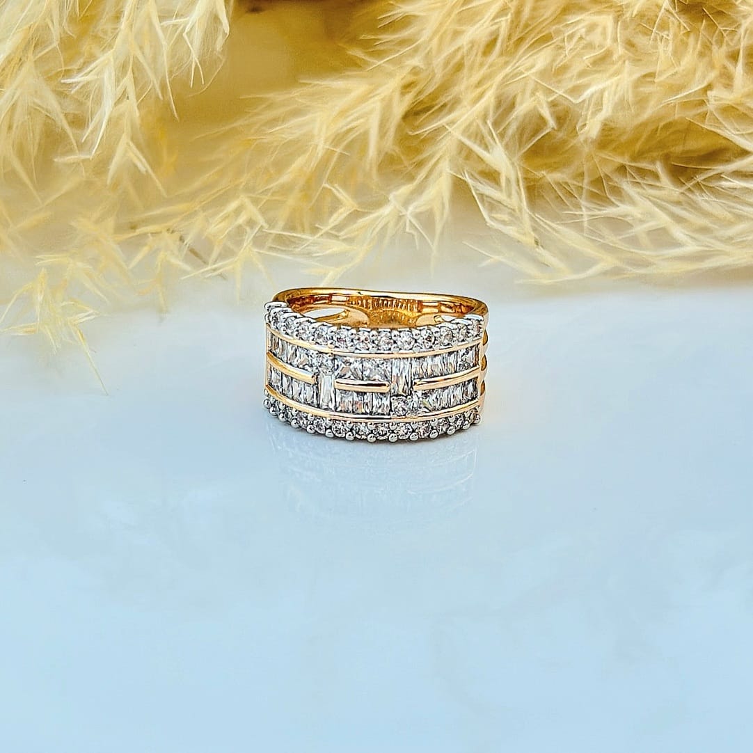 The Grand Baguette Pave Statement Band