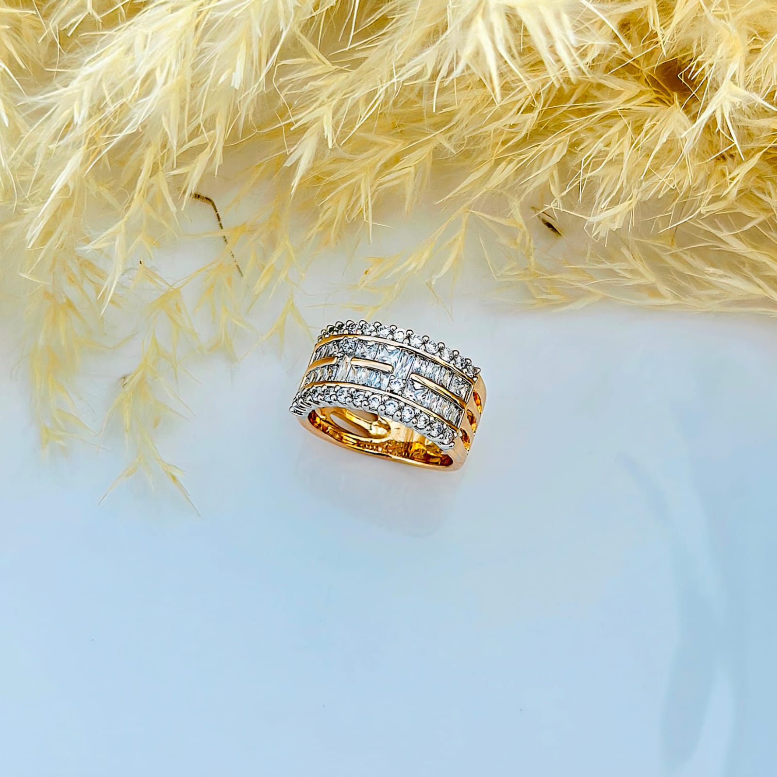 The Grand Baguette Pave Statement Band