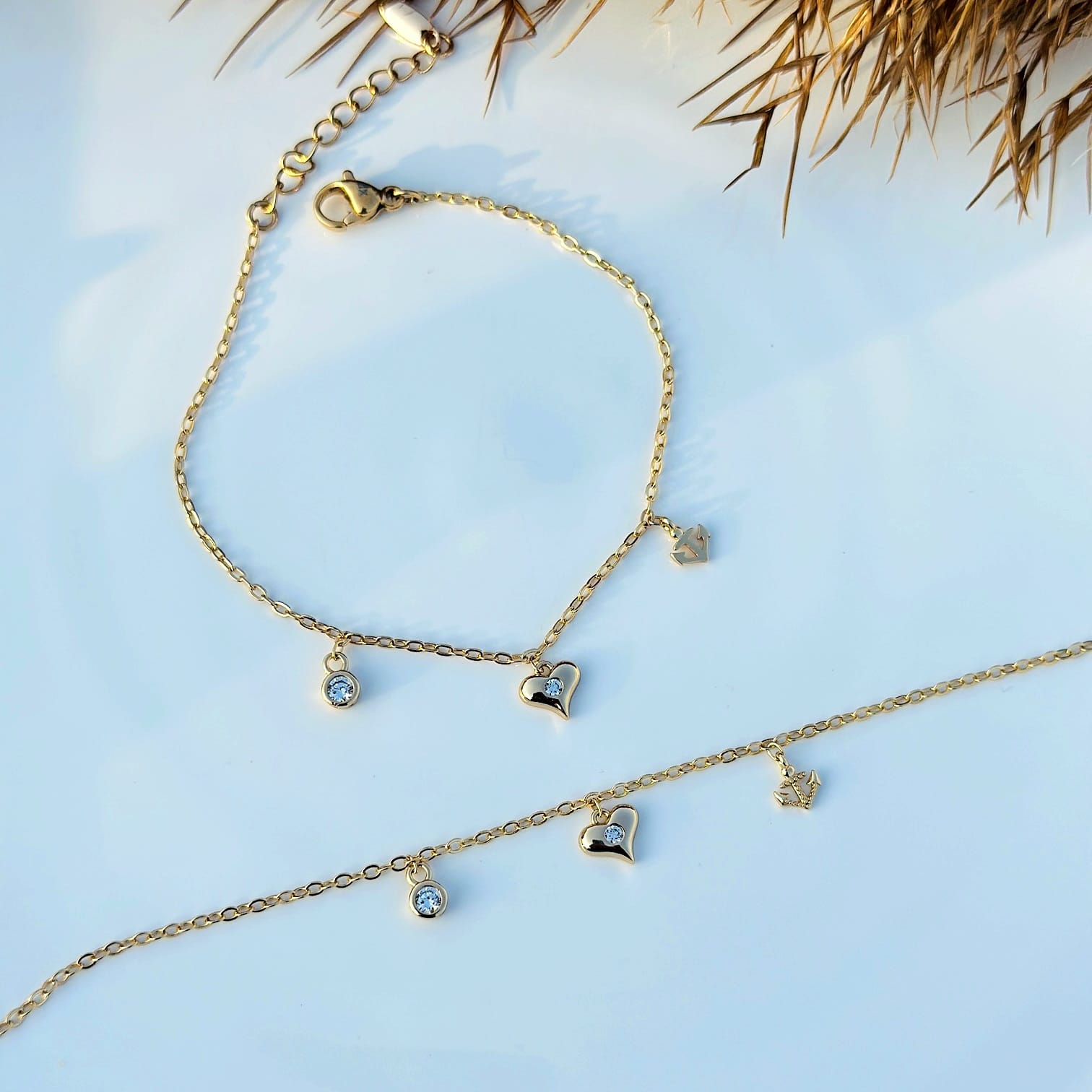 The Maritime Charm Crystal Chain Bracelet