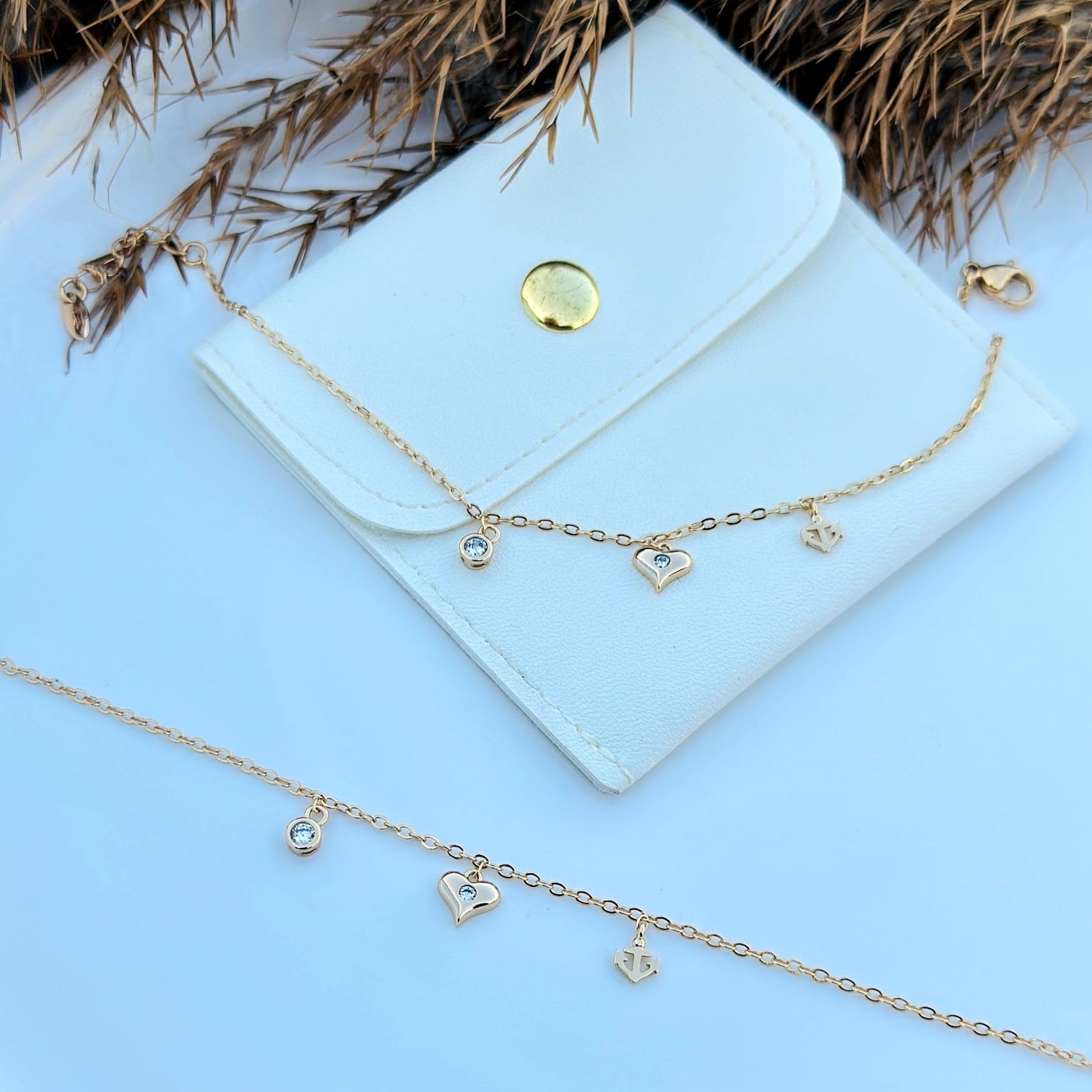 The Maritime Charm Crystal Chain Bracelet