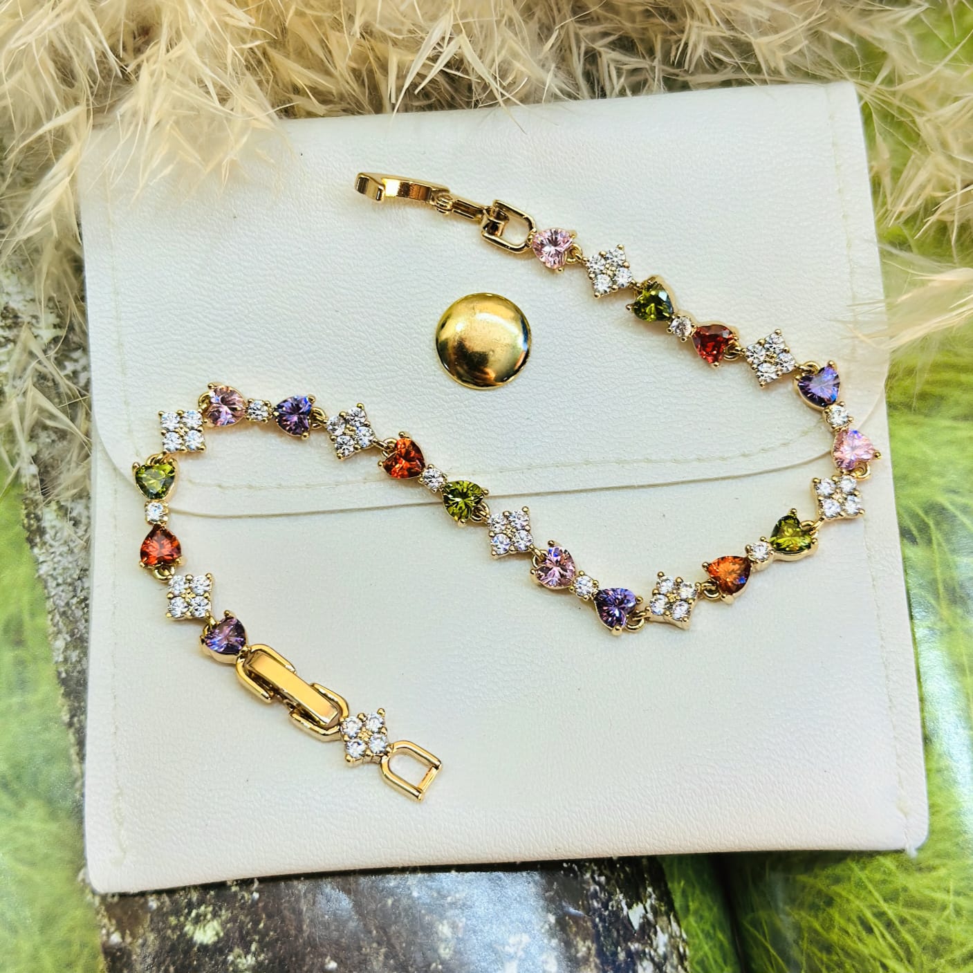 The Pop-of-Color Statement Bracelet