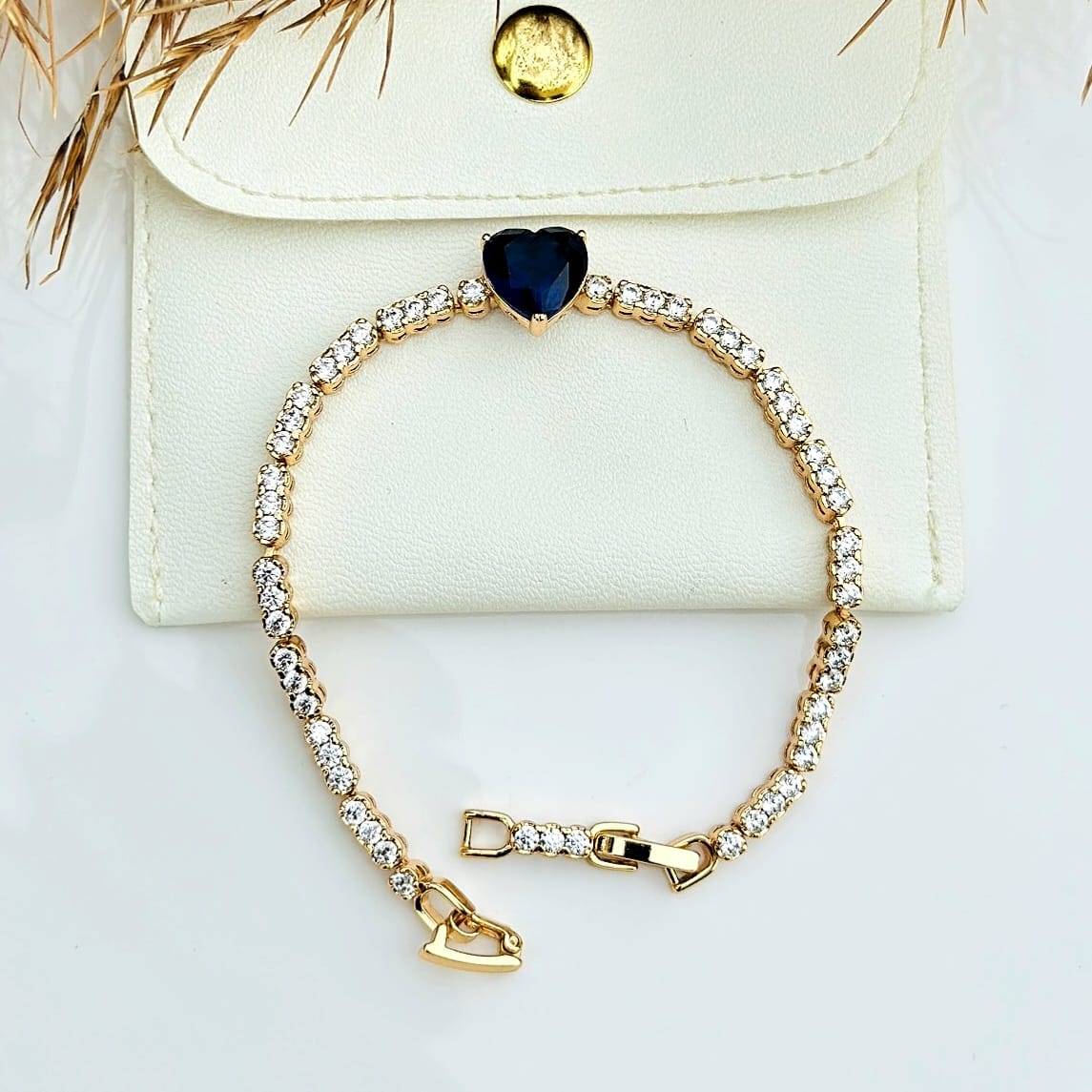 The Sapphire Heart Crystal Bracelet