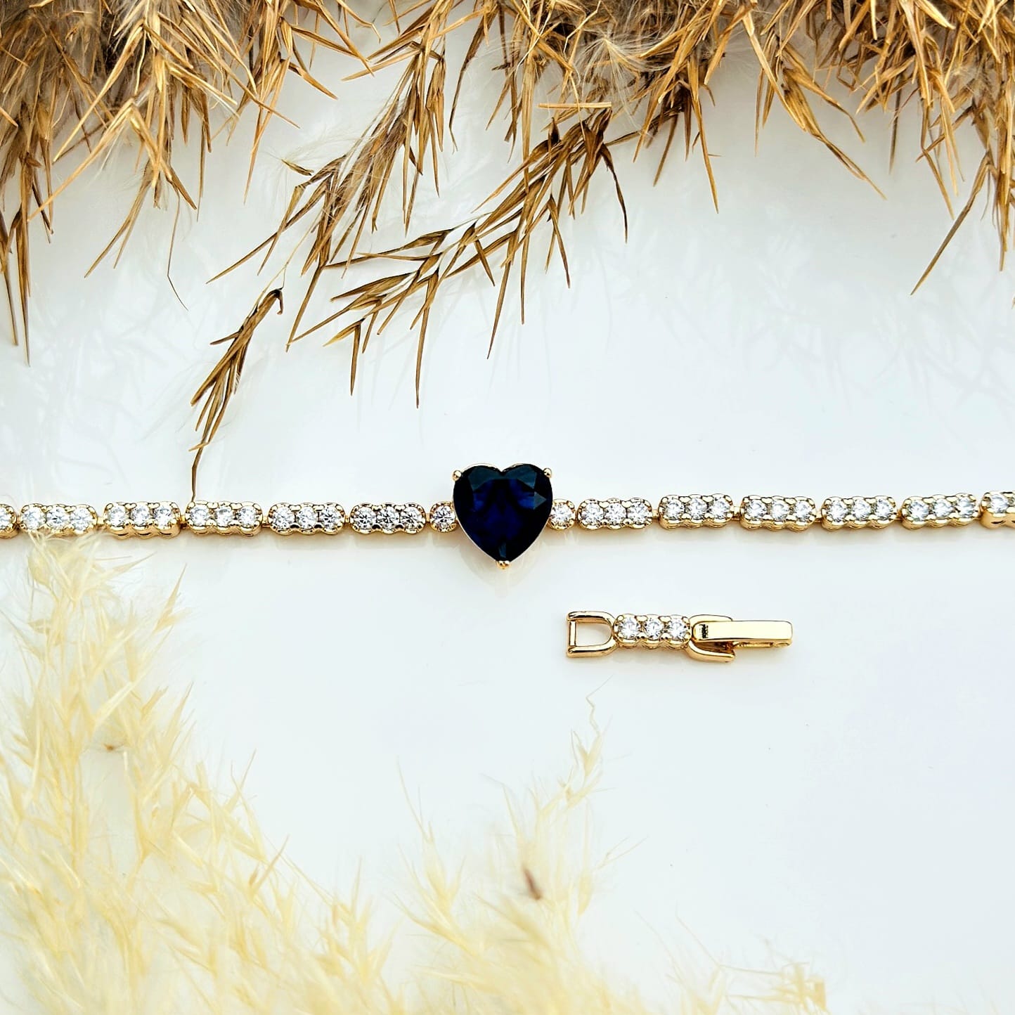 The Sapphire Heart Crystal Bracelet