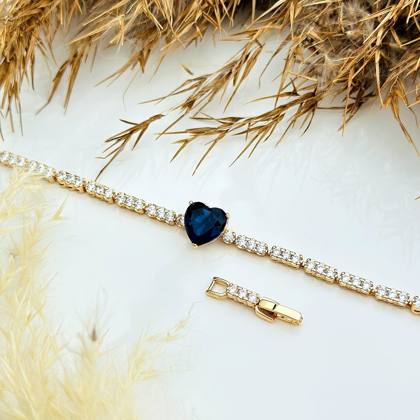 The Sapphire Heart Crystal Bracelet