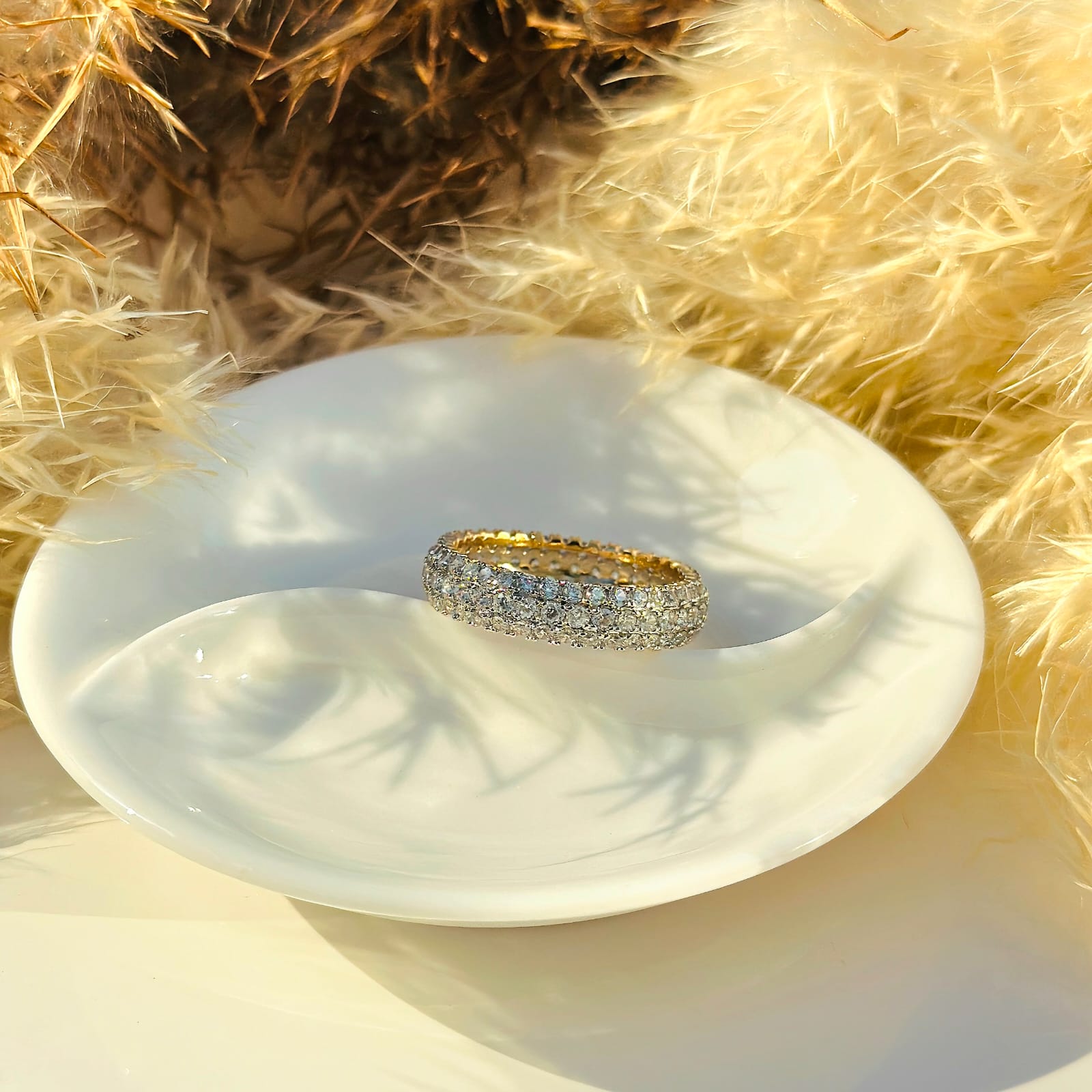 The Triple-Row Pave Eternity Ring