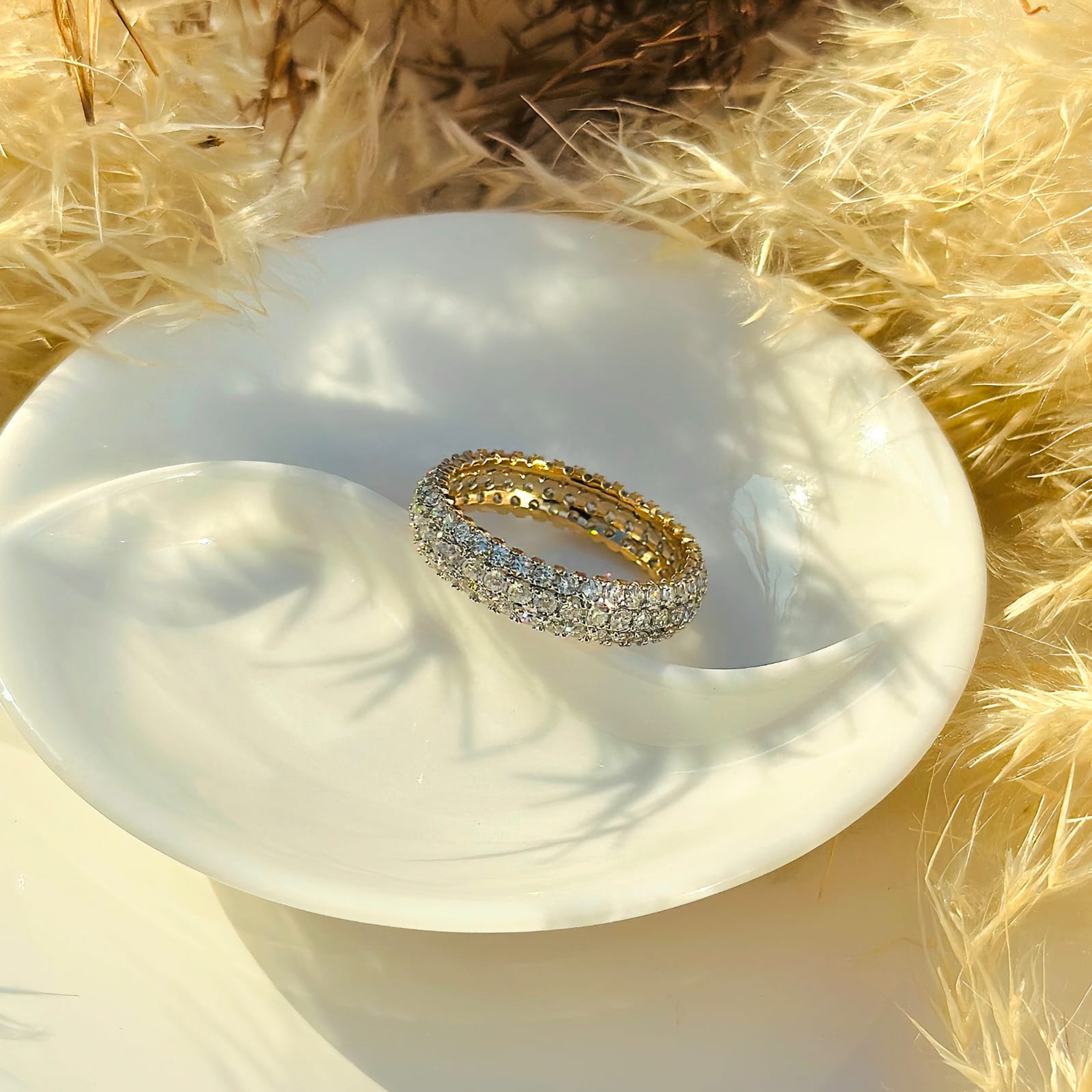 The Triple-Row Pave Eternity Ring