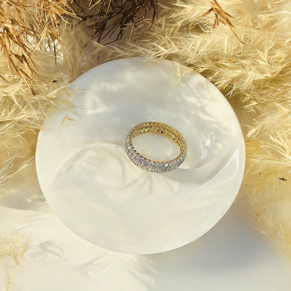 The Triple-Row Pave Eternity Ring