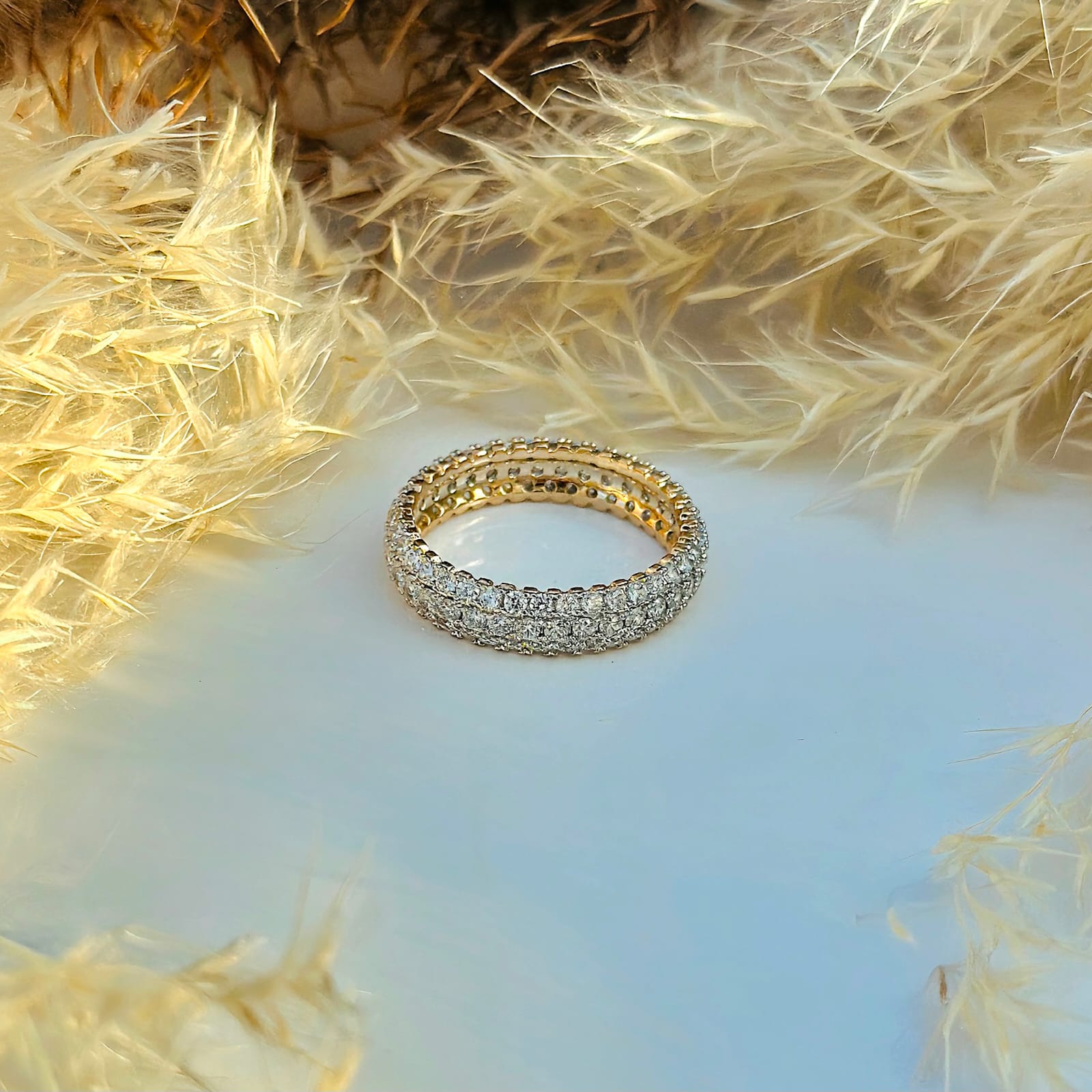 The Triple-Row Pave Eternity Ring